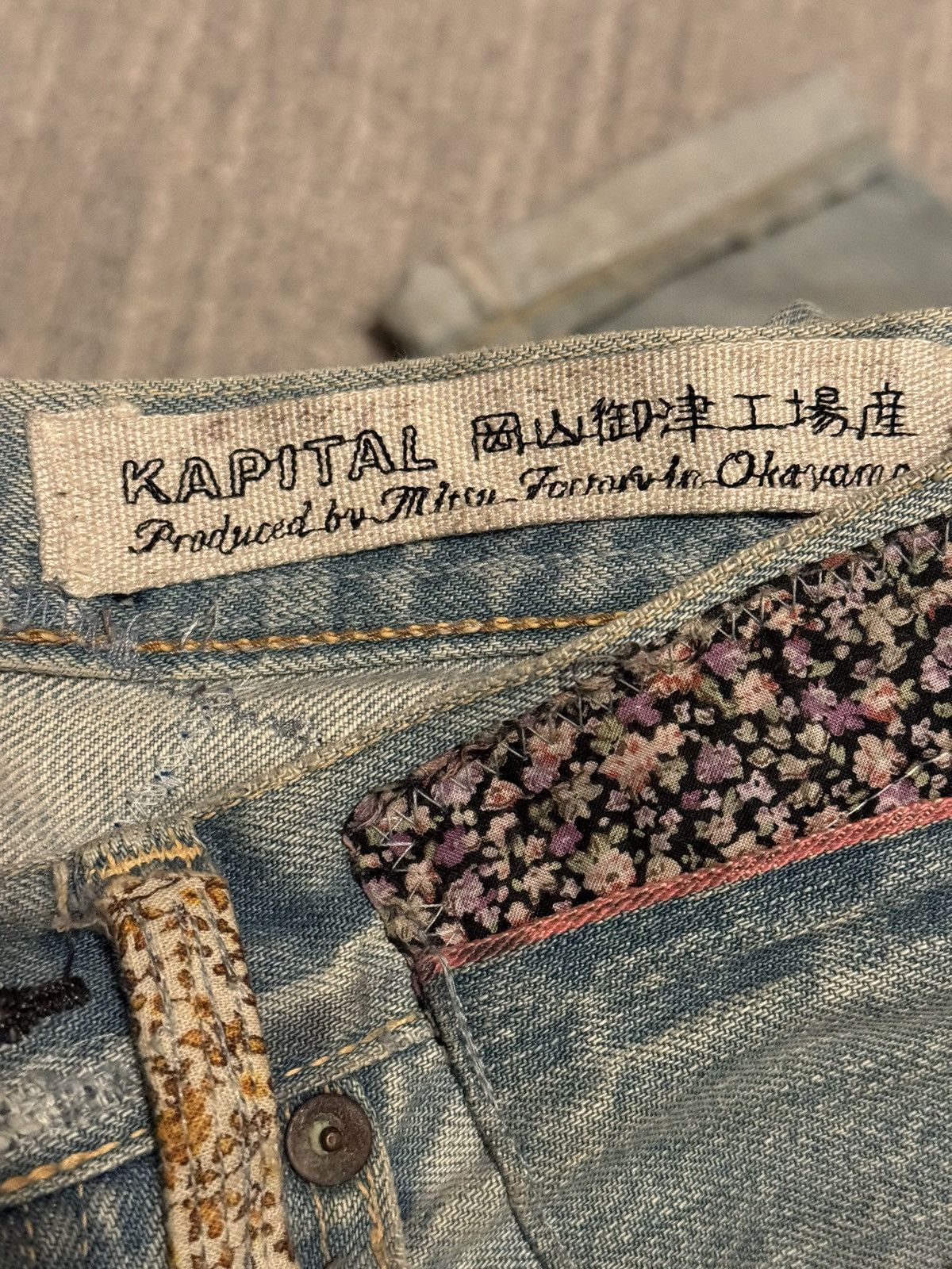Kapital KAPITAL "Happy Patchwork Tapered" Denim Size US 30 / EU 46 - 15 Thumbnail