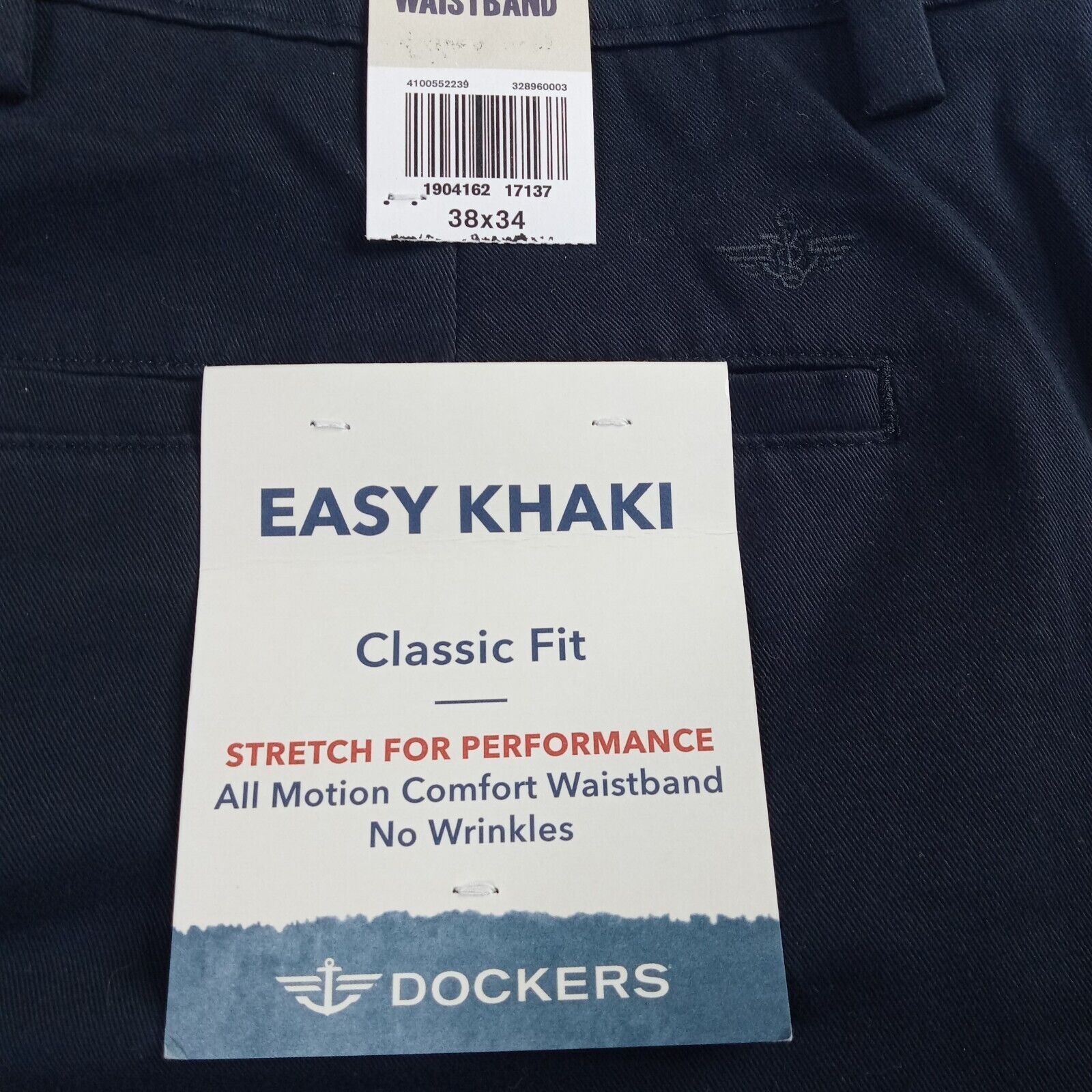 Dockers Dockers Easy Khakis Pants Mens 38x34 Black Classic Fit Size US 38 / EU 54 - 9 Thumbnail