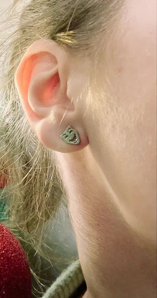 Designer × Sterling Silver Happy Sad Face Nail Stud Earrings Size ONE SIZE - 4 Thumbnail
