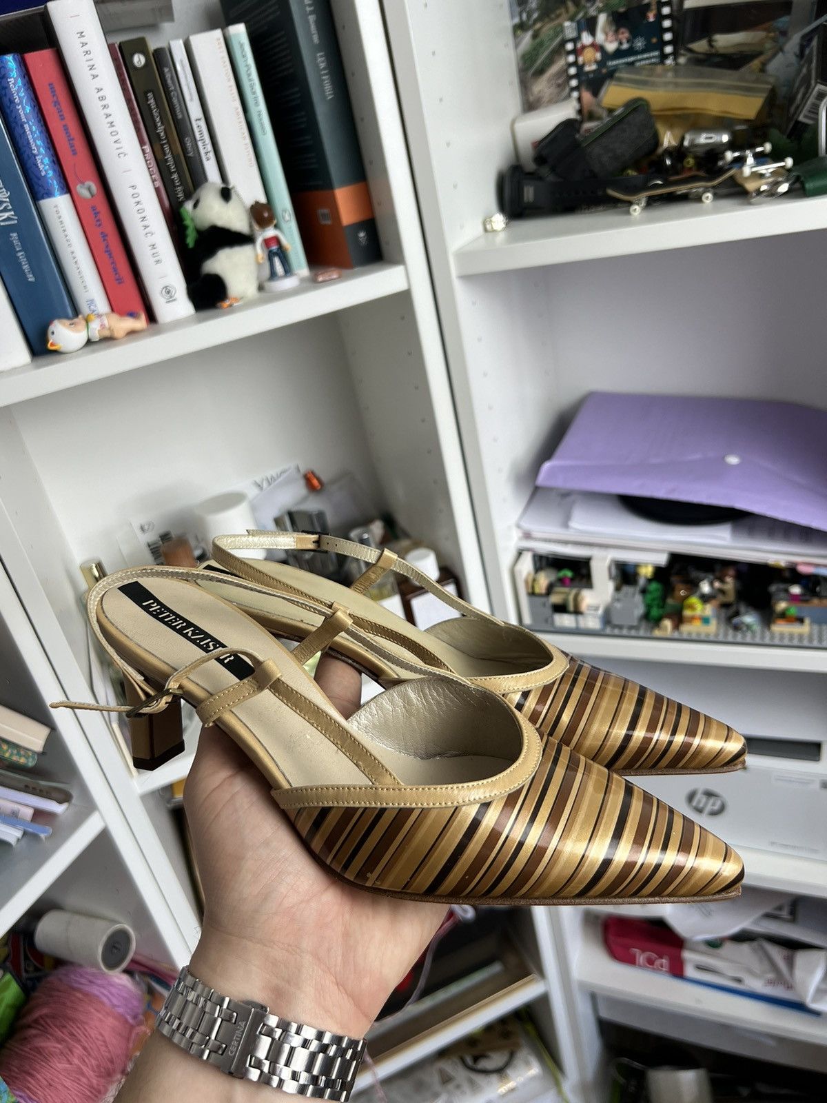 Vintage Y2K kitten heels shoes US4 avantgarde secretary 00s
