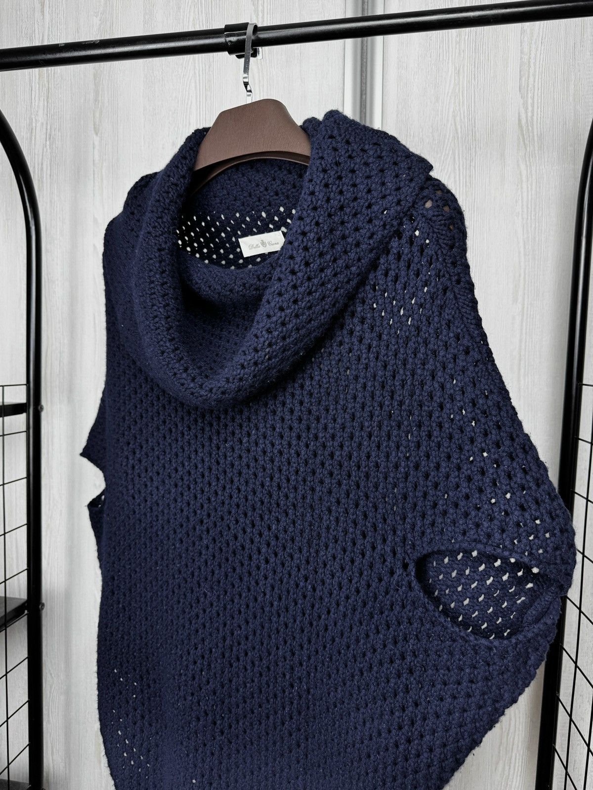 Other Della Ciana open knit poncho wool cashmere silk sweater Size M / US 6-8 / IT 42-44 - 5 Thumbnail