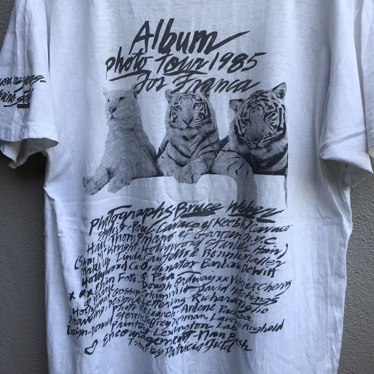 Vintage Vintage 80s BRUCE WEBER photo tee per lui album tour Size US XL / EU 56 / 4 - 5 Thumbnail