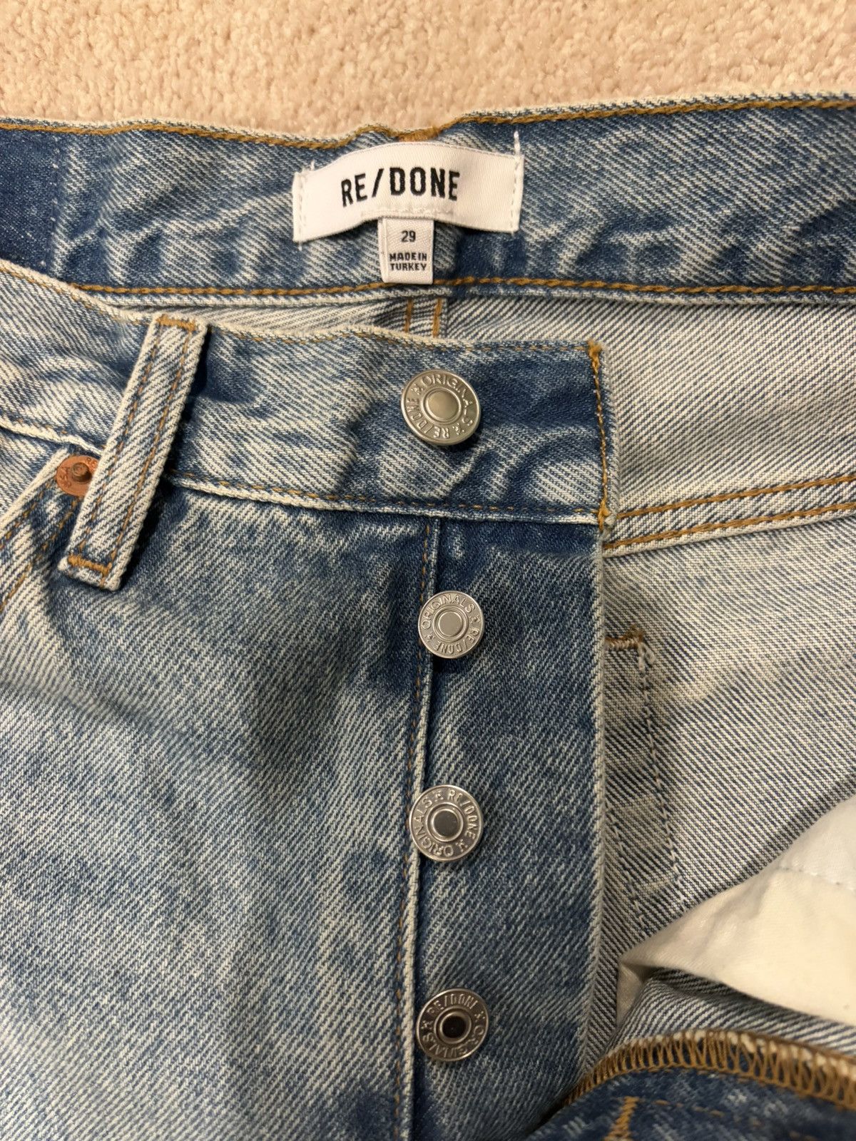RE/DONE Re/Done 90s High Rise Loose Jeans in Ojai Indigo Rigid NWT Size 29" - 4 Thumbnail
