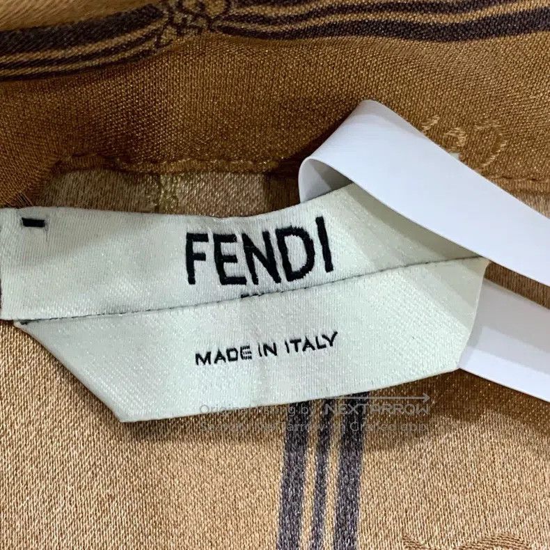 Fendi Fendi Dark Pattern Collar Brown Stripe Silk High Waist Lon Size XS / US 0-2 / IT 36-38 - 5 Thumbnail