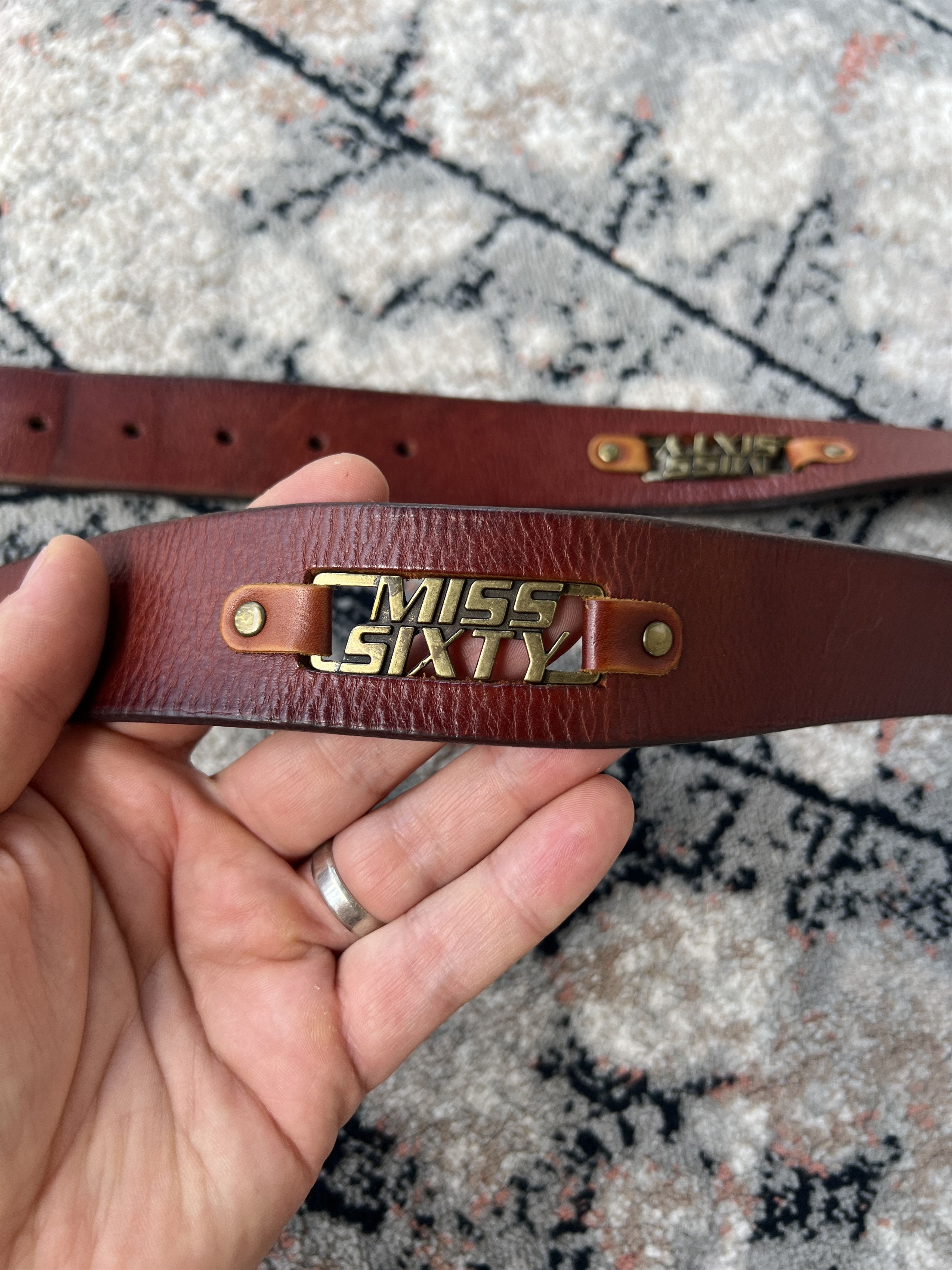 Leather × Miss Sixty × Vintage Miss Sixty Vintage Leather Belt Size ONE SIZE - 2 Thumbnail