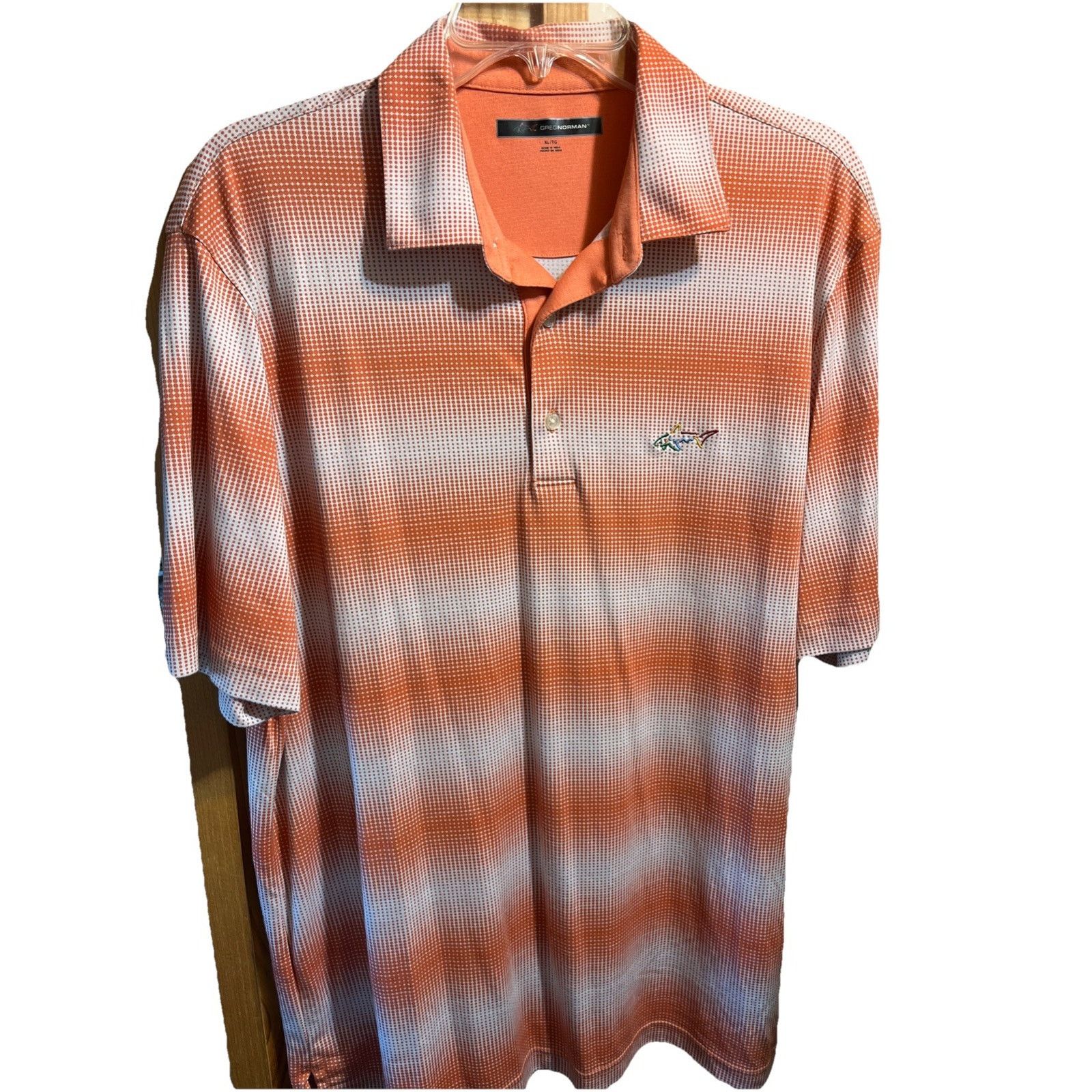 Greg Norman Greg Norman XL Polo Polyester Pima Cotton Blend White Orange Size US XL / EU 56 / 4 - 1 Thumbnail