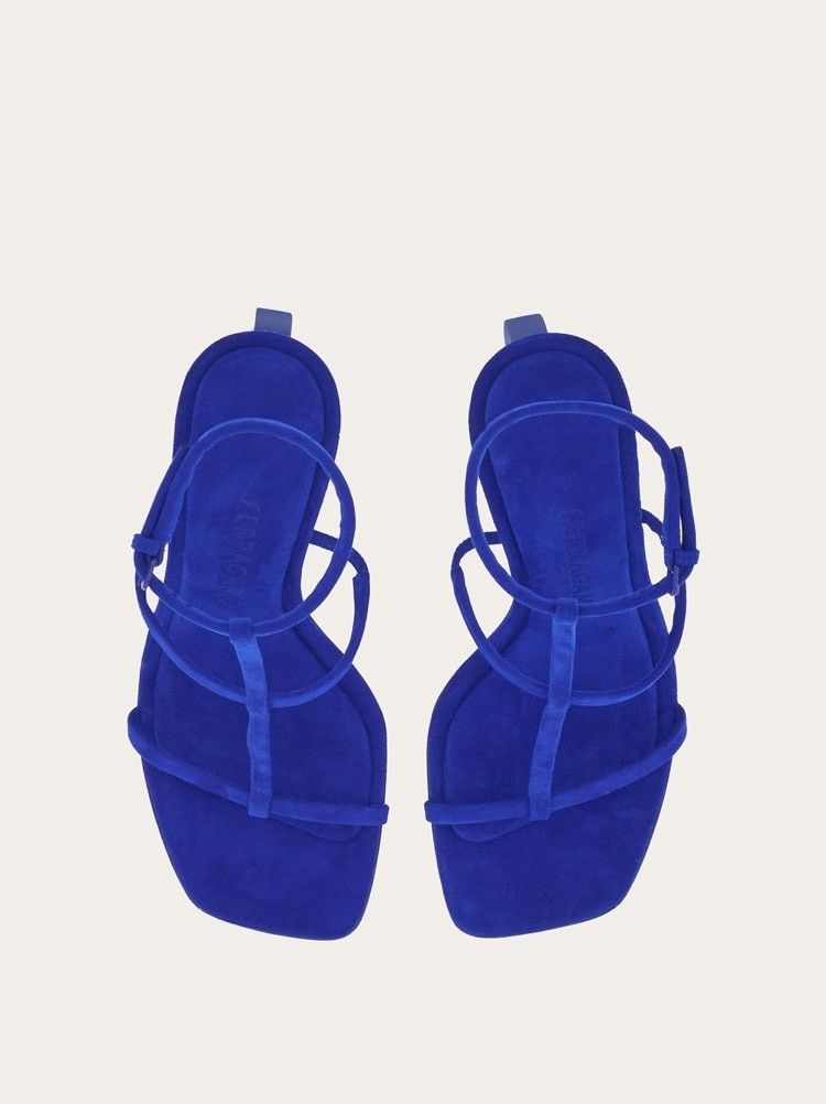 Salvatore Ferragamo o1y0426 Slingback Sandals in Blue Size US 5 / IT 35 - 2 Thumbnail