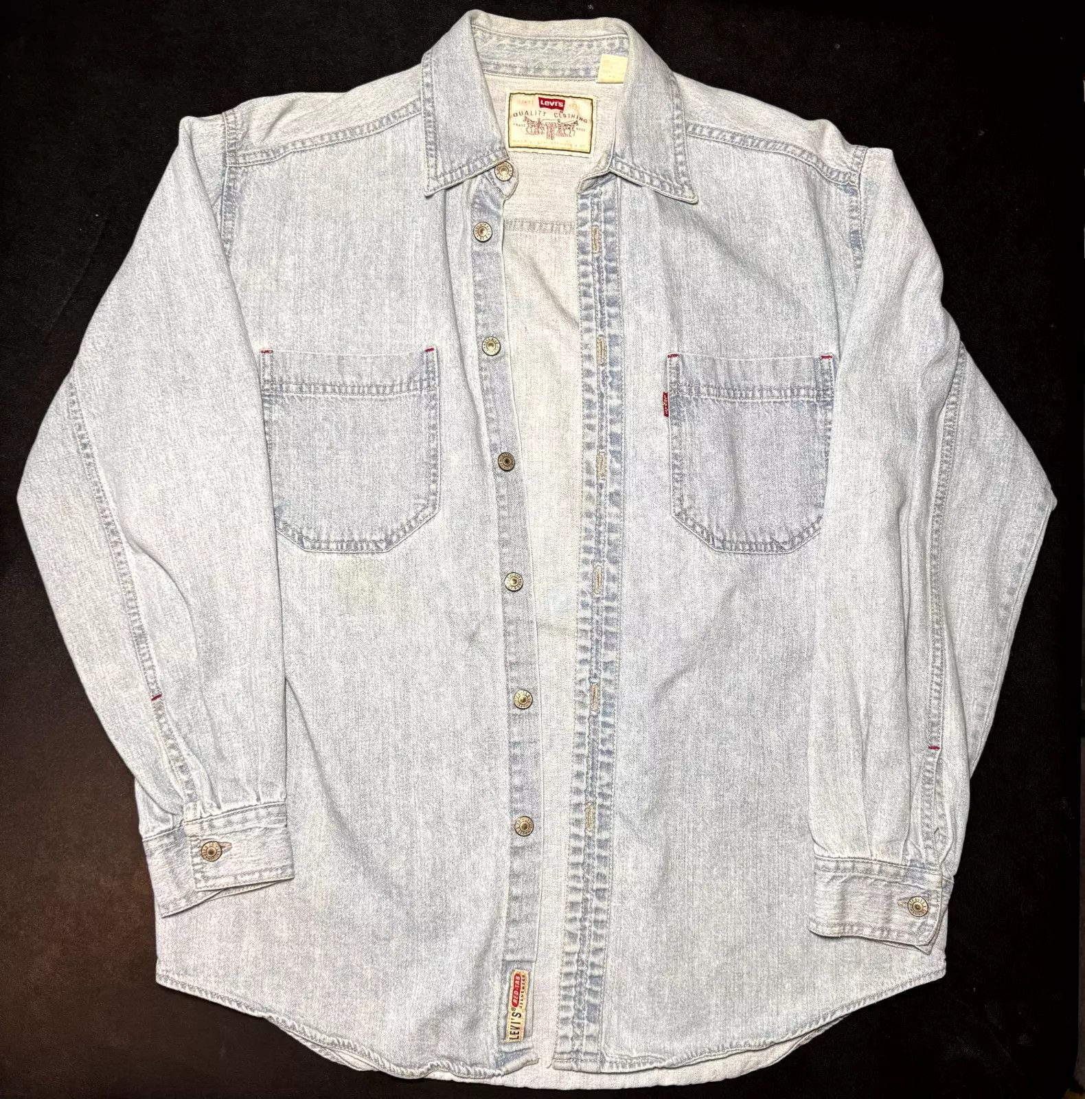 Levi's Men's Vintage Levi's WPL 423 Light Blue Denim Trucker Jacket Size US S / EU 44-46 / 1 - 1 Thumbnail