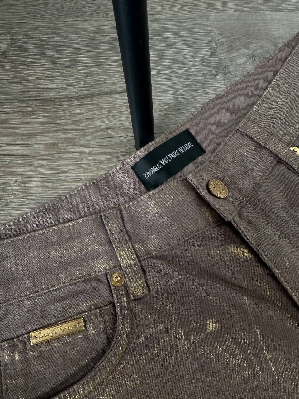 Vintage × Zadig & Voltaire Vintage Zadig&Voltaire Deluxe Gold Womens Pants Size 30" / US 8 / IT 44 - 8 Thumbnail