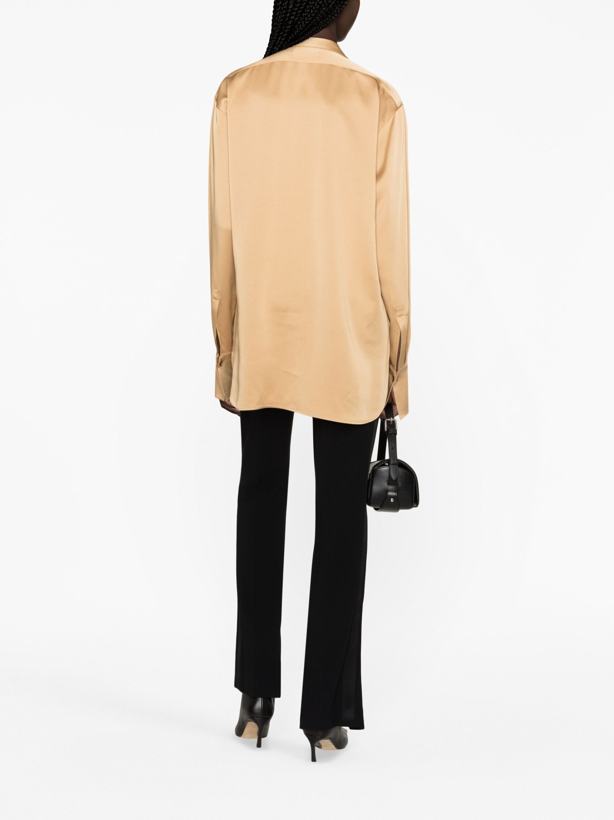 Jil Sander o1loc1c1124 Shirt in Light Brown Size S / US 4 / IT 40 - 4 Thumbnail
