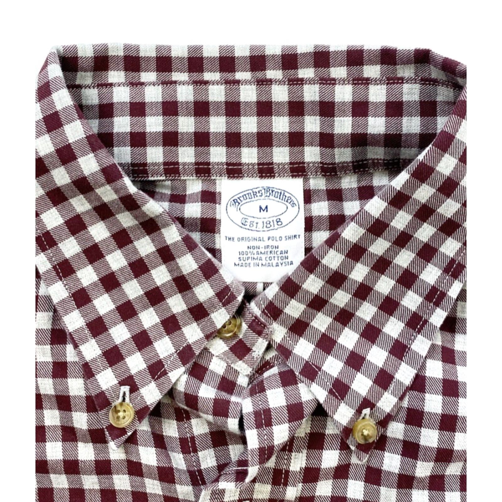 Brooks Brothers VINTAGE Brooks Brothers Button Down Shirt Mens M Red Gray Plaid Size US M / EU 48-50 / 2 - 2 Thumbnail