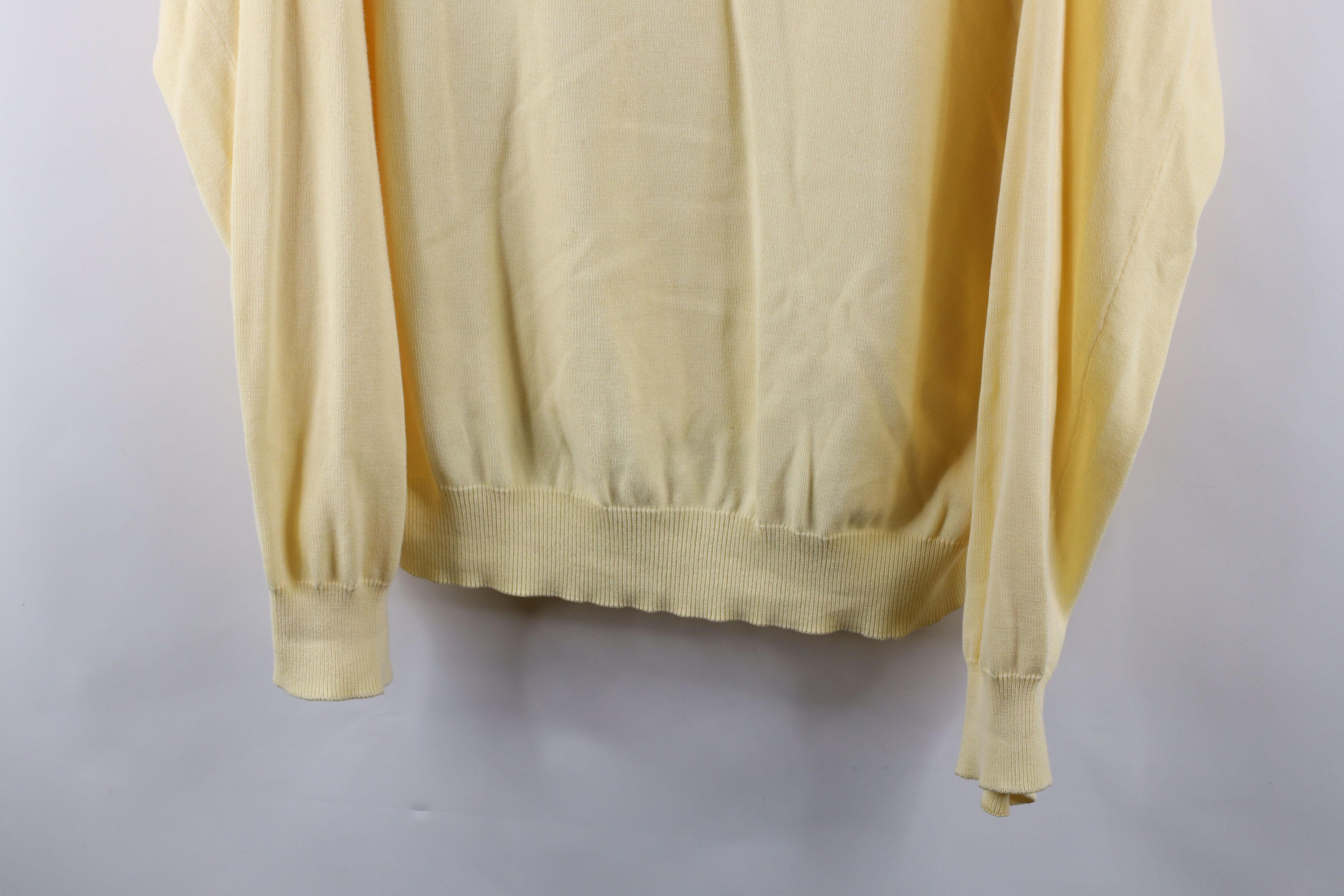 Brooks Brothers × Vintage Vinage 70s 80s Brooks Brothers Knit Collared Sweater Yellow Size US XL / EU 56 / 4 - 3 Thumbnail