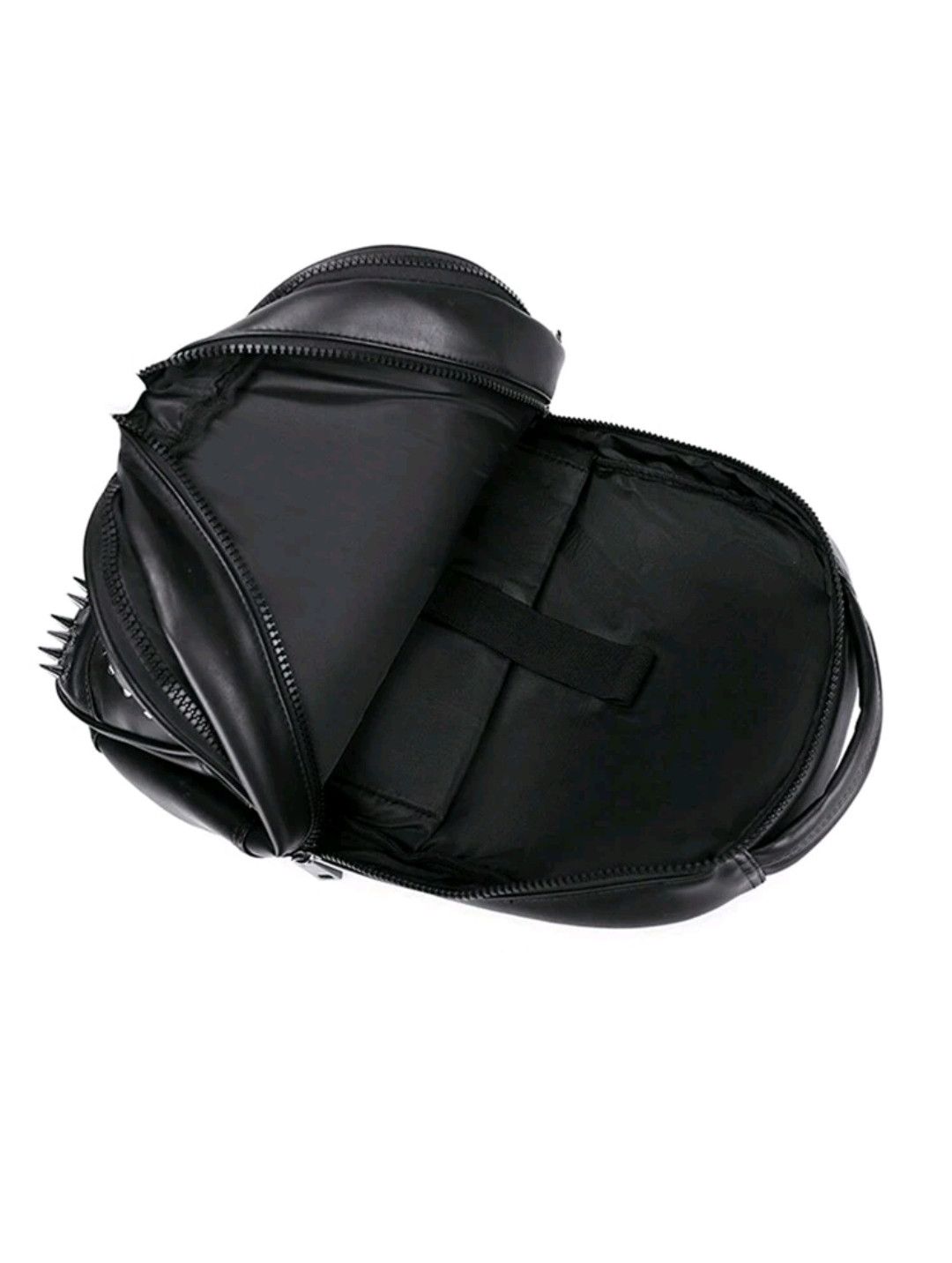Leather Spiky Skull Leather Bagpack Large Size ONE SIZE - 5 Thumbnail
