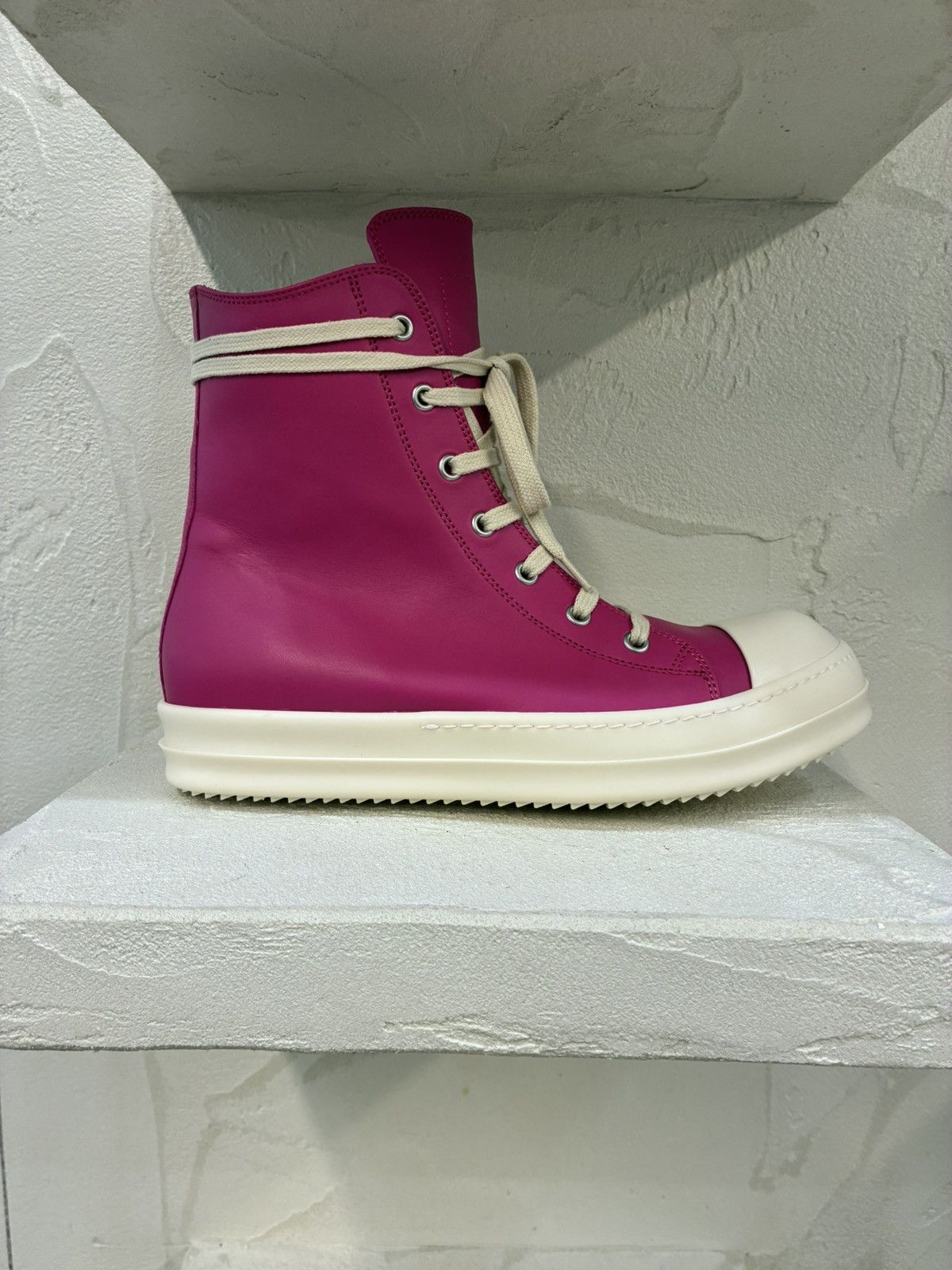 Rick Owens Rick Owens Hot Pink Ramones Sneakers Size US 7.5 / IT 37.5 - 3 Thumbnail
