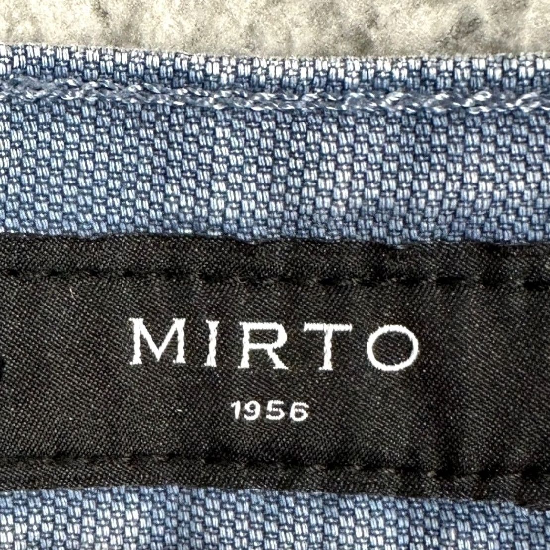Vintage Mirto 1956 Pants Mens 40X32 Blue Textured Chino 5 Pocket Stretch Flat Front EUC Size US 40 / EU 56 - 3 Thumbnail