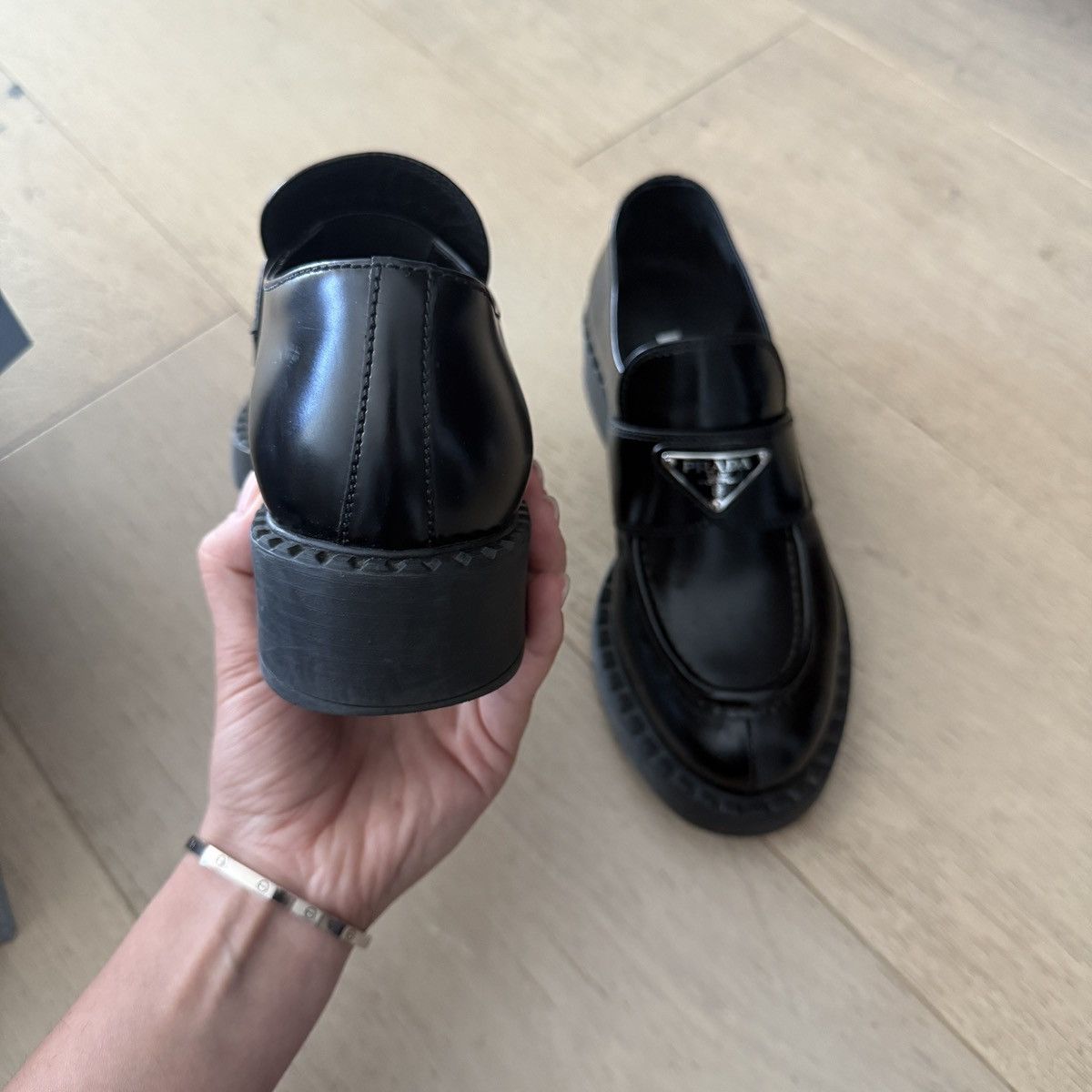 Prada Black Prada Loafers Size US 6 / IT 36 - 6 Thumbnail