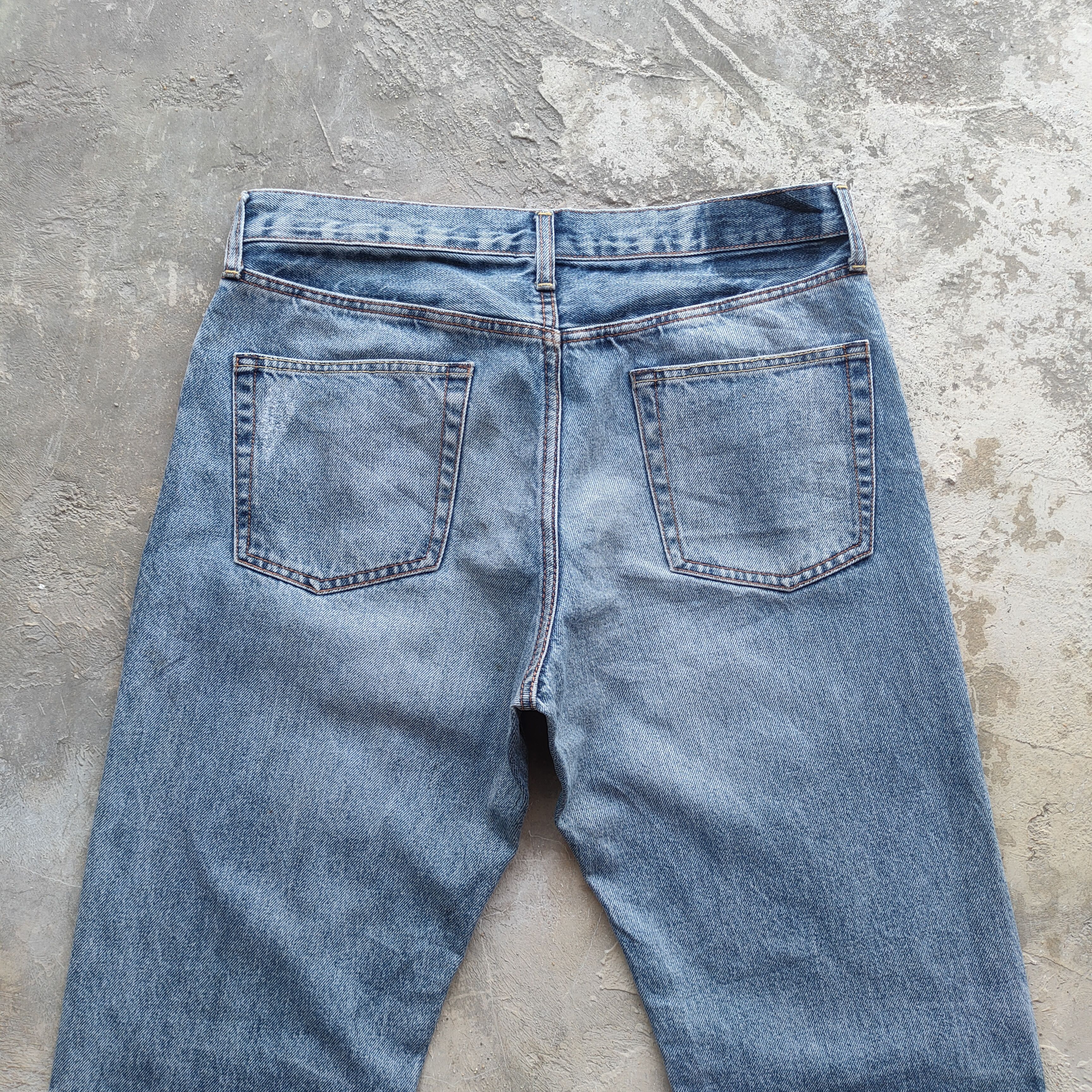 Japanese Brand W33 VINTAGE JAPANESE GU DISTRESSED FADED JEANS DENIM PANTS Size US 33 - 9 Thumbnail