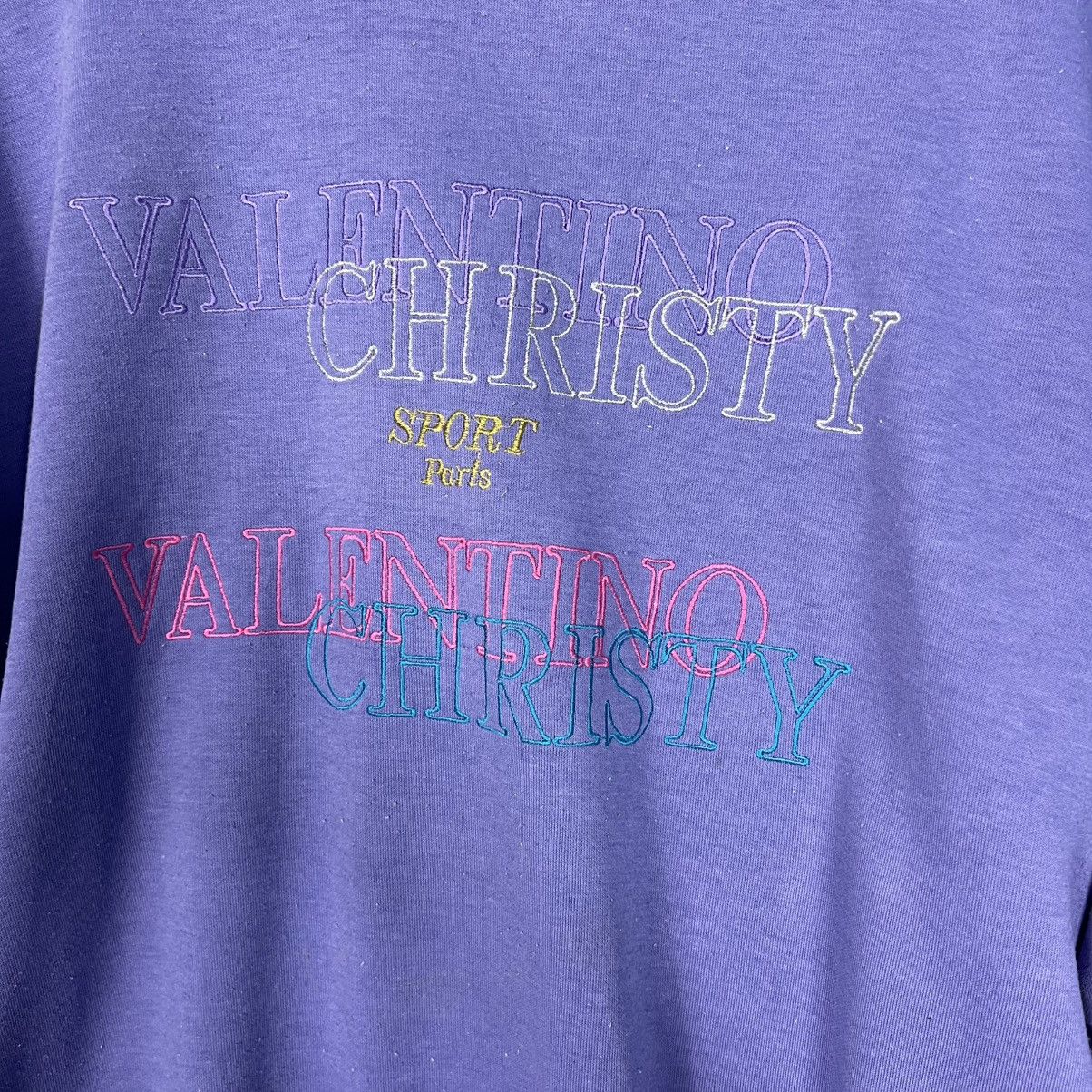 Vintage VALENTINO CHRISTY Big Logo Crewneck Sweatshirt #4099-C186 Size US L / EU 52-54 / 3 - 3 Thumbnail