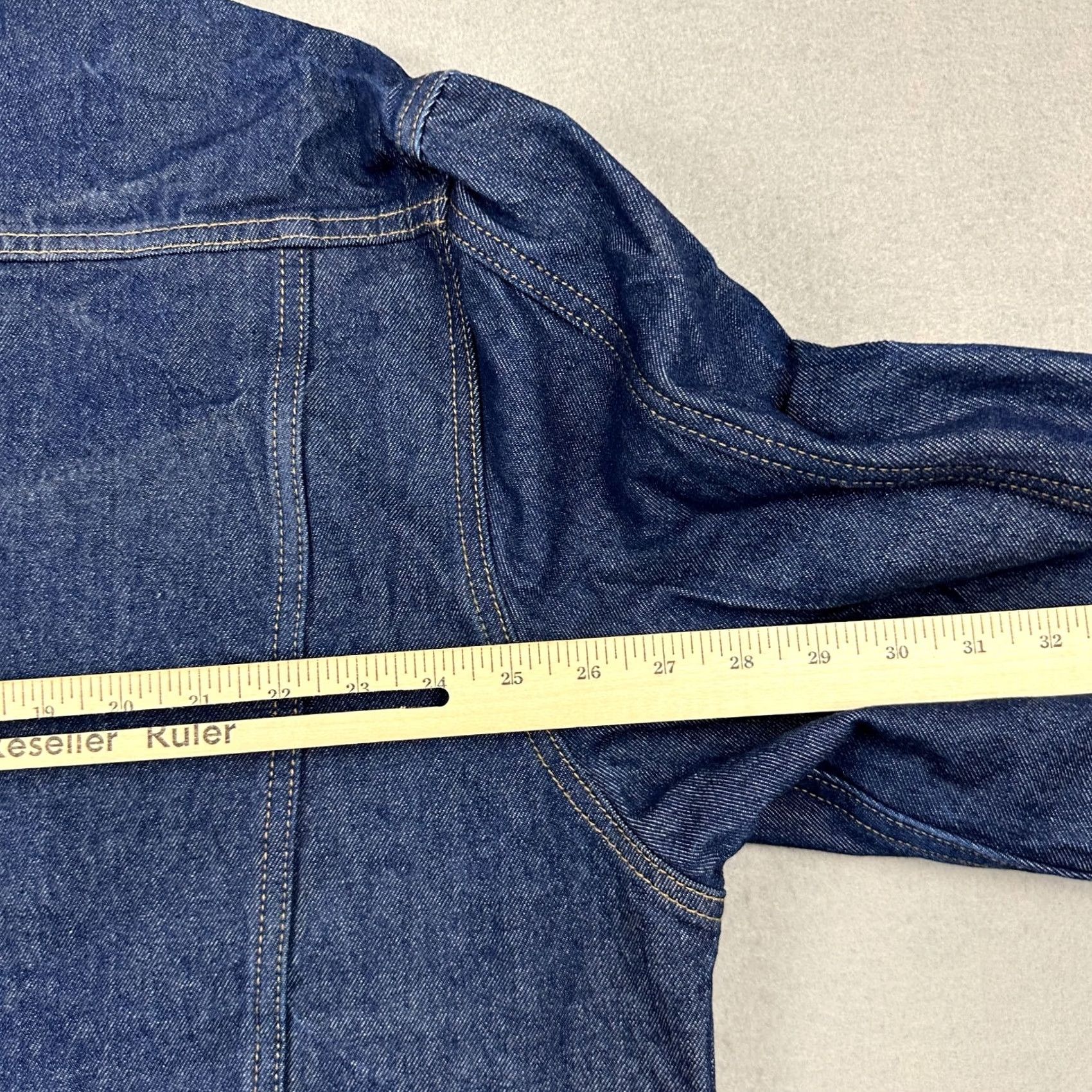 Vintage AKOO Jacket Men 4XL Blue Solid Denim Button Up Pockets Heavy Trucker XXXXL Size US XXL / EU 58 / 5 - 7 Thumbnail