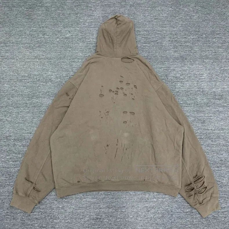 Balenciaga Balenciaga Brown Distressed Hoodie. Size US M / EU 48-50 / 2 - 2 Thumbnail