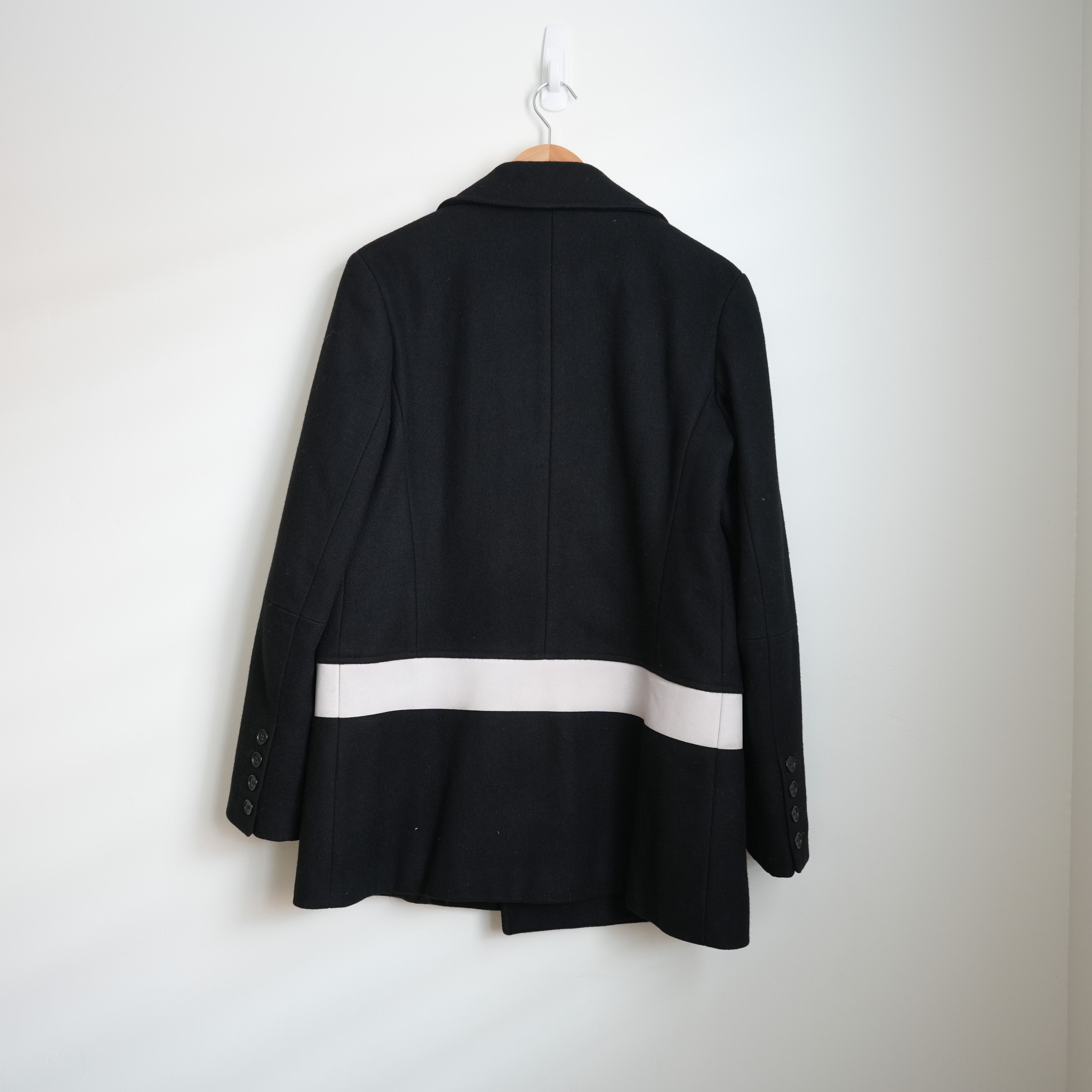 Helmut Lang FW97 Resin Striped Peacoat Size US S / EU 44-46 / 1 - 4 Thumbnail