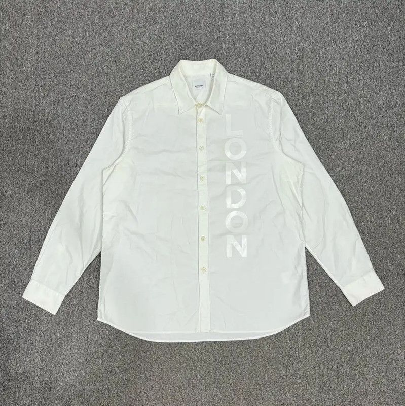 Burberry Burberry White Cotton Long Sleeve Shirt Size US M / EU 48-50 / 2 - 1 Thumbnail