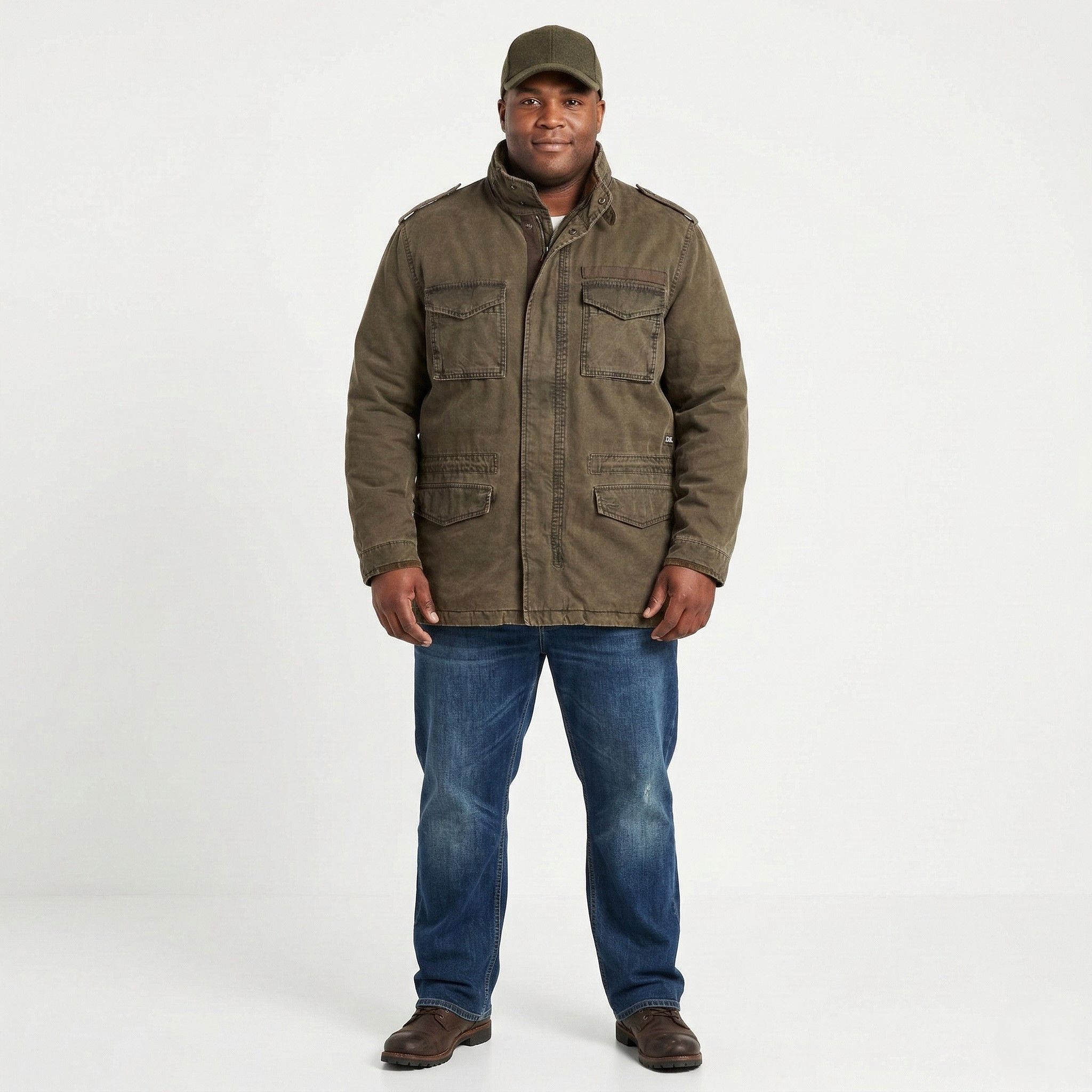 camel active Camel Active Men 54 L Jacket Green Padded Cotton Parka 1344 Size US L / EU 52-54 / 3 - 1 Thumbnail