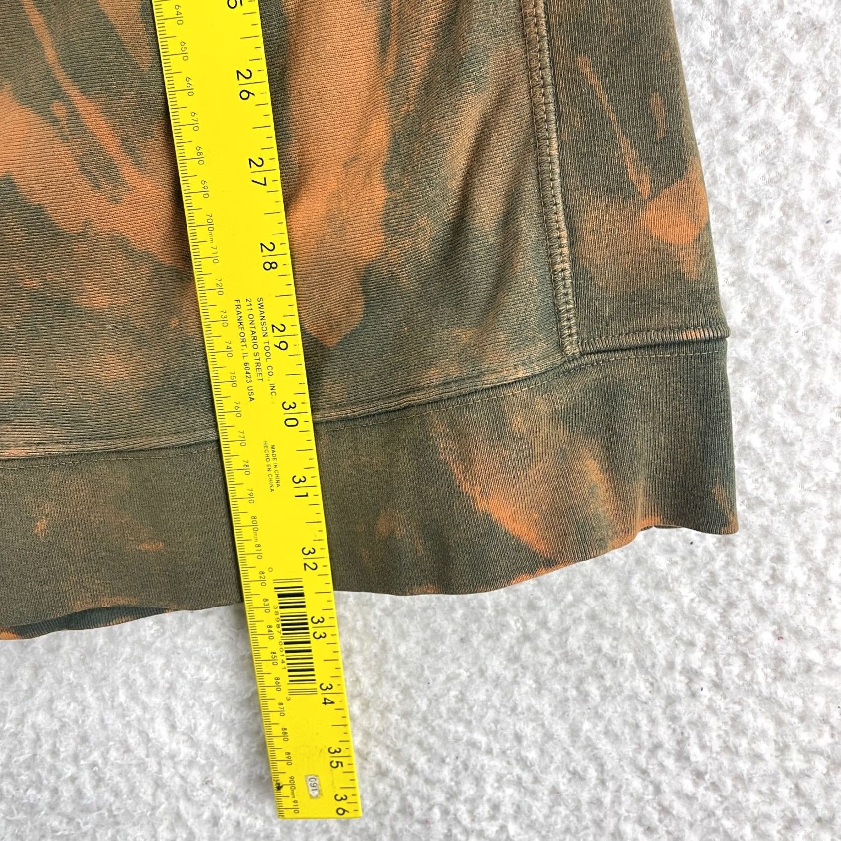 Vintage For Days Green Pullover Sweater Womens XL Crew Neck Long Sleeve Orange Tie-Dye Knit Pullover Size XL / US 12-14 / IT 48-50 - 7 Thumbnail