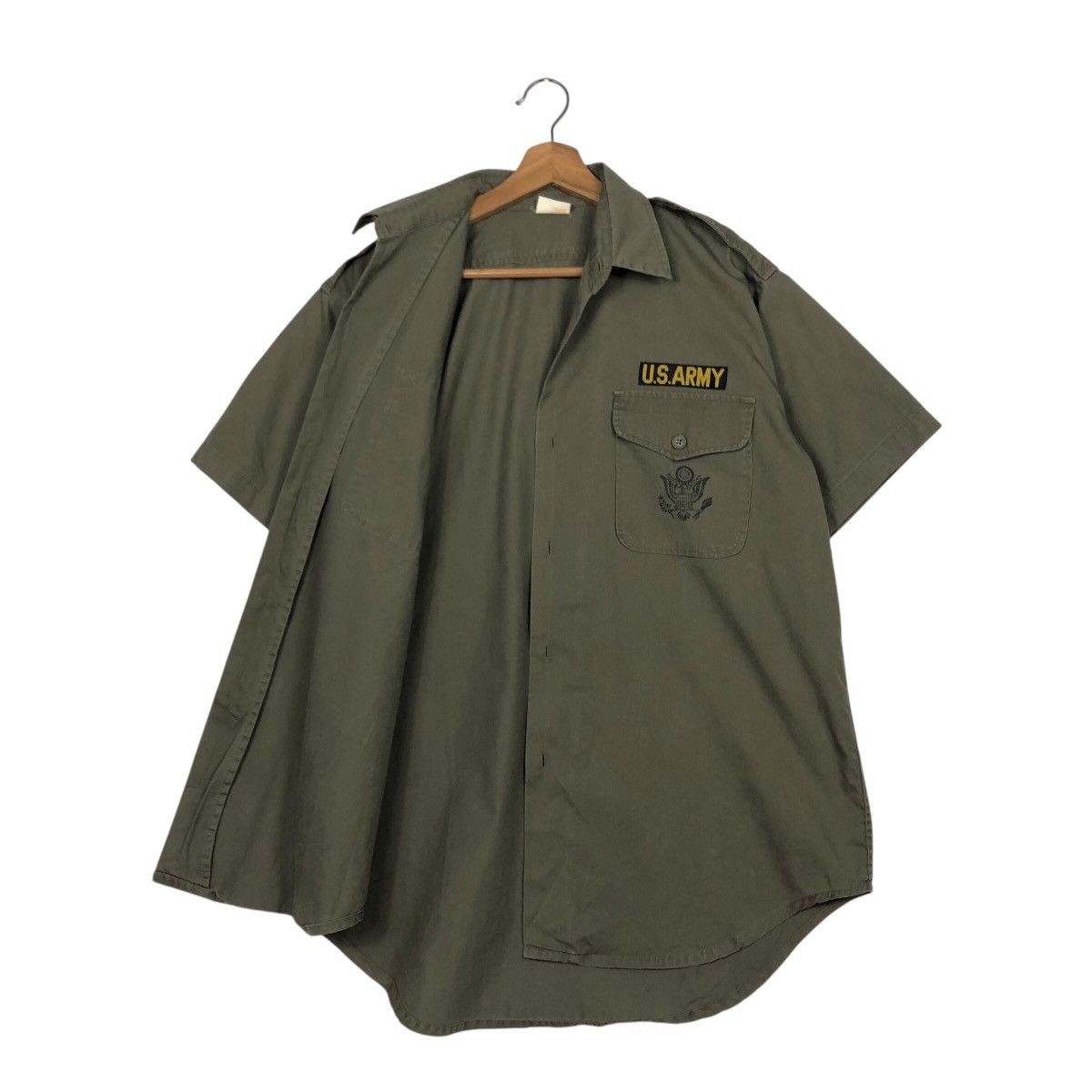 Vintage 📌Vintage U.S Army Shirt Jacket Big Logo Size US L / EU 52-54 / 3 - 12 Thumbnail