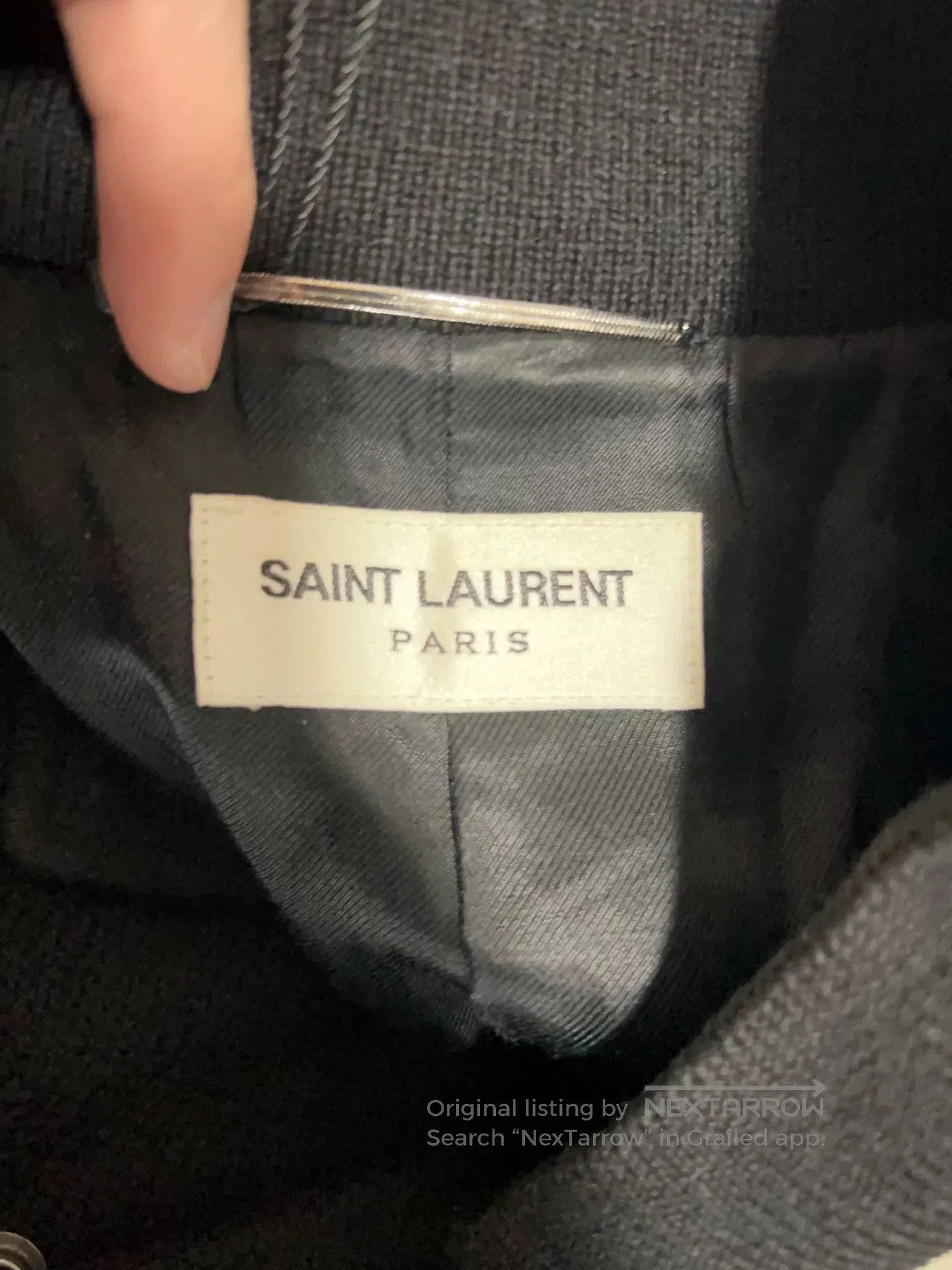 Saint Laurent Classic Black and White Baseball Jacket.