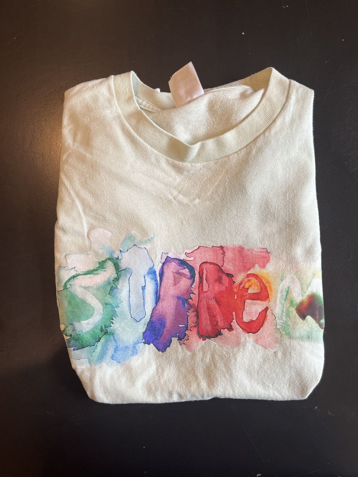 image of Made In USA x Supreme Light Green Water Color Shirt, Men's (Size Small)