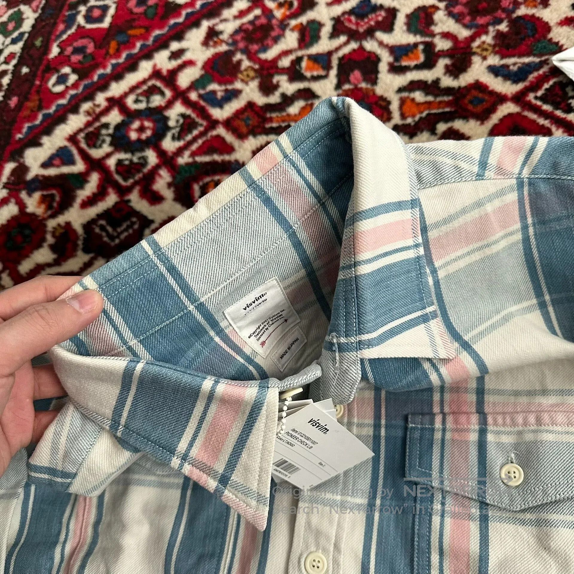 Visvim visvim pioneer check shirt in blue plaid. Size US L / EU 52-54 / 3 - 4 Thumbnail