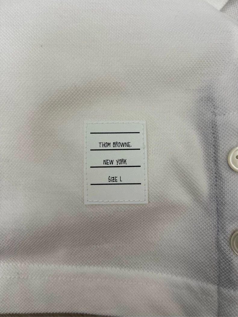 Thom Browne Thom Browne White pocketed polo collar short sleeves Size US S / EU 44-46 / 1 - 5 Thumbnail