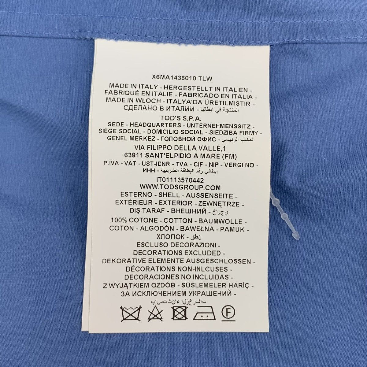 Tod's Tod's Pocket Pattern Embroidered Long Sleeve Shirt K26WX Size US L / EU 52-54 / 3 - 9 Thumbnail