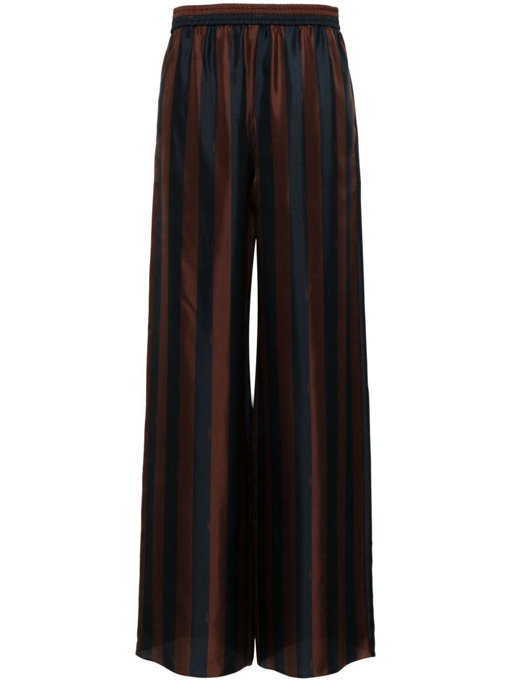 Fendi STRIPED SILK TROUSERS Size 27" / US 4 / IT 40 - 1 Thumbnail