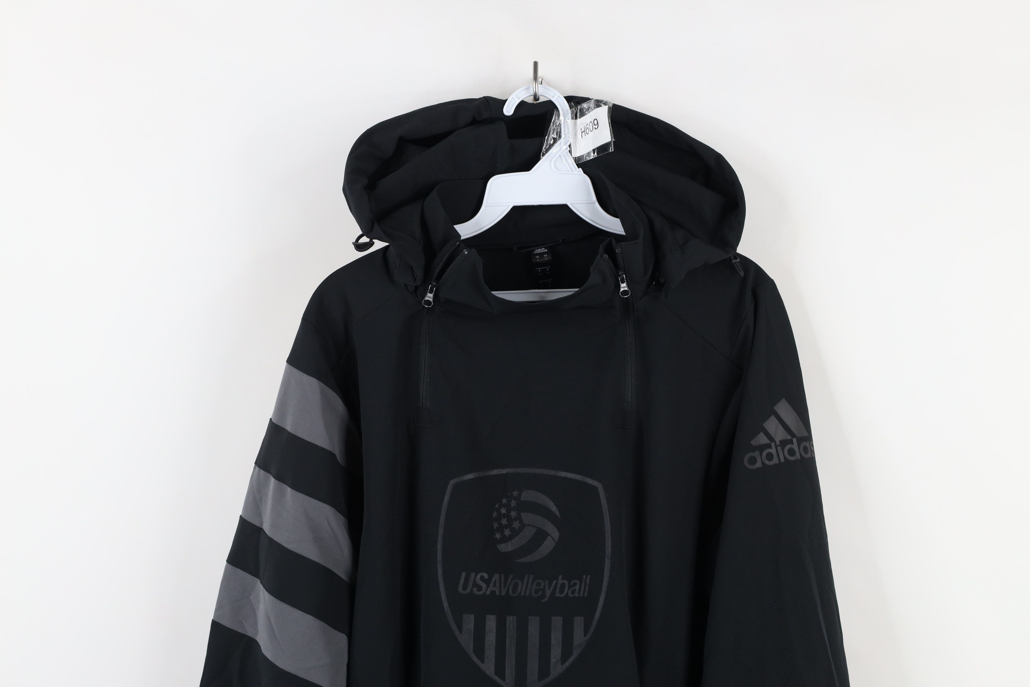 Adidas × Vintage Adidas Spell Team USA Volleyball Hooded Anorak Jacket Black Size US S / EU 44-46 / 1 - 2 Thumbnail