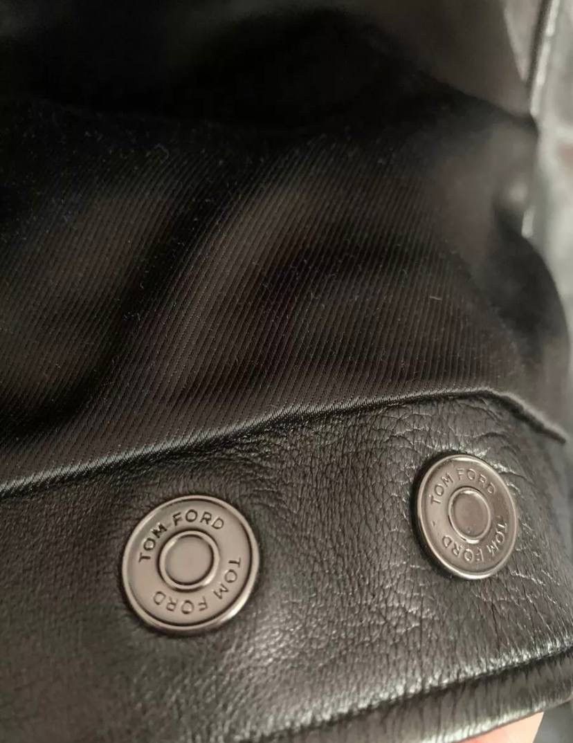 Tom Ford Tom Ford Jacket Leather Motorcycle Black Zip Size:48 IT Size US M / EU 48-50 / 2 - 14 Thumbnail