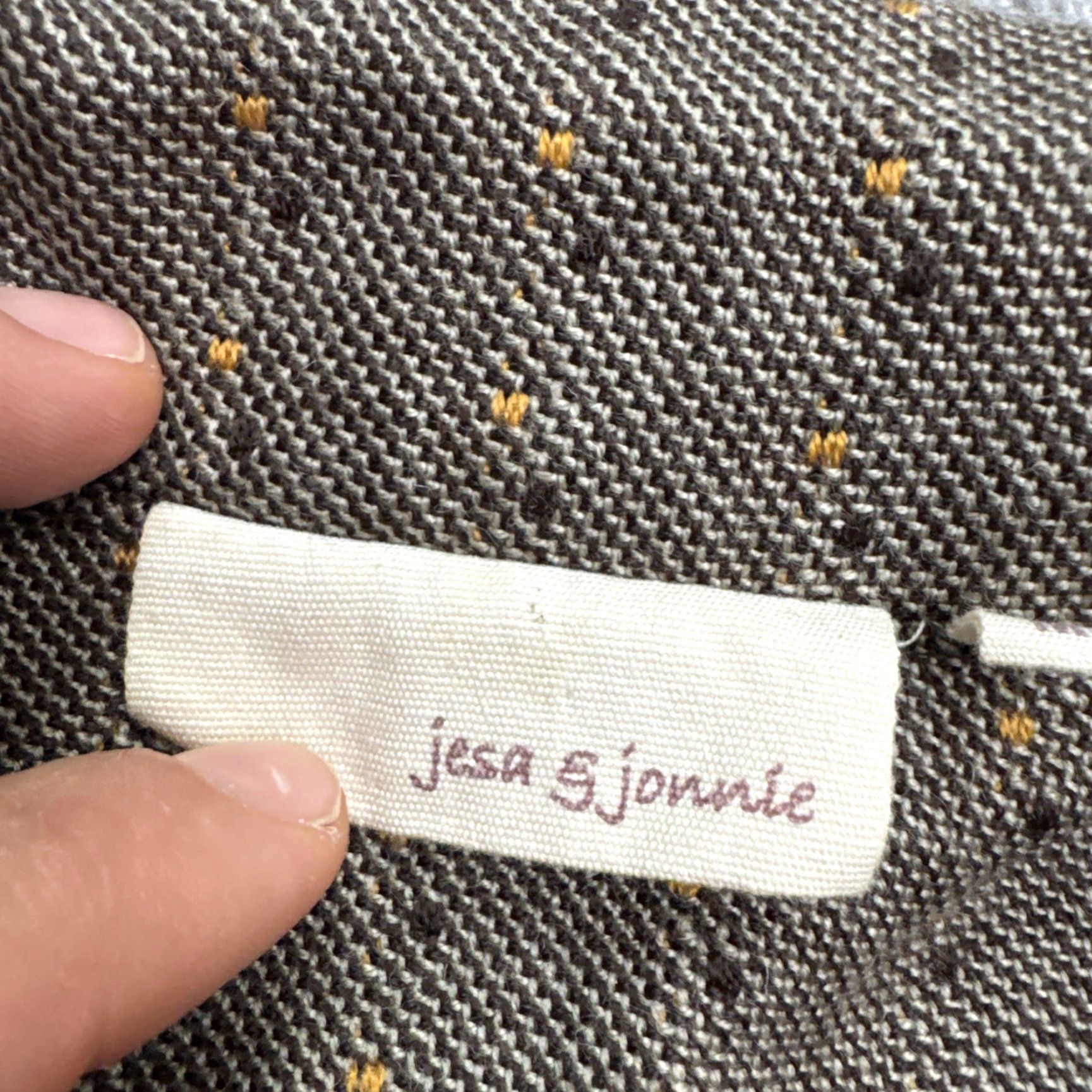 Vintage Jessa & Jonnie Puff Short Sleeve Jacket Womens Medium Brown Wool Blend Work Casual Breathable Button Size 32" / US 10 / IT 46 - 4 Thumbnail