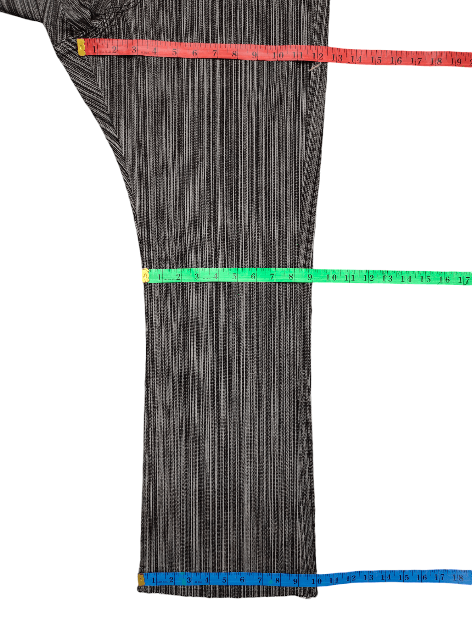If Six Was Nine Flare Jeans Blue Way Union Made Japan Striped Denim Bootcut Size US 34 / EU 50 - 11 Thumbnail