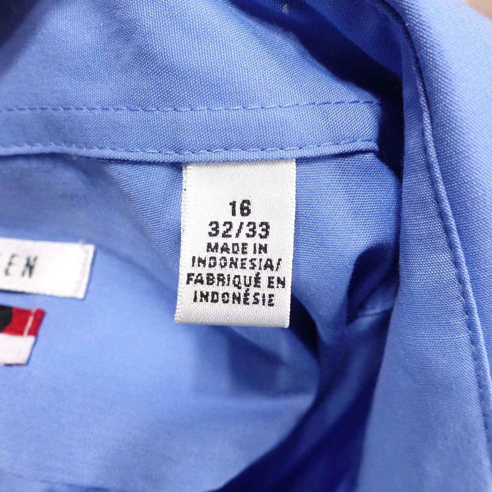 Van Heusen Van Heusen Shirt Mens 16 Blue Dress Shirt Long Sleeve Flex Collar Regular Fit Solid Size 42R - 7 Thumbnail