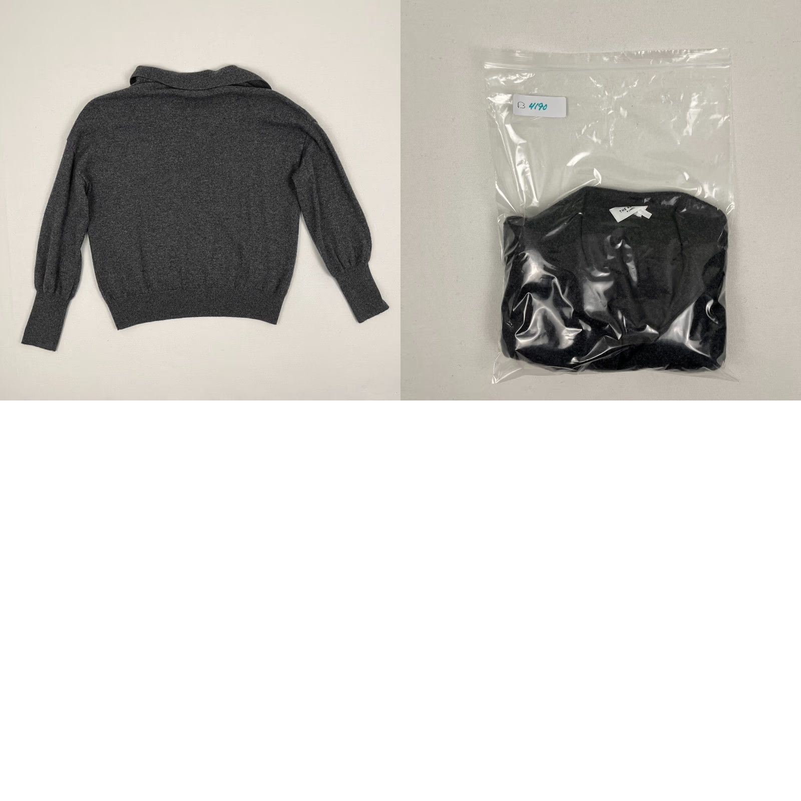 J.Crew Womens Sweater The Reset R Label Gray Ribbed Cashmere Wool Quiet Luxury Prep S Size L / US 10 / IT 46 - 8 Thumbnail