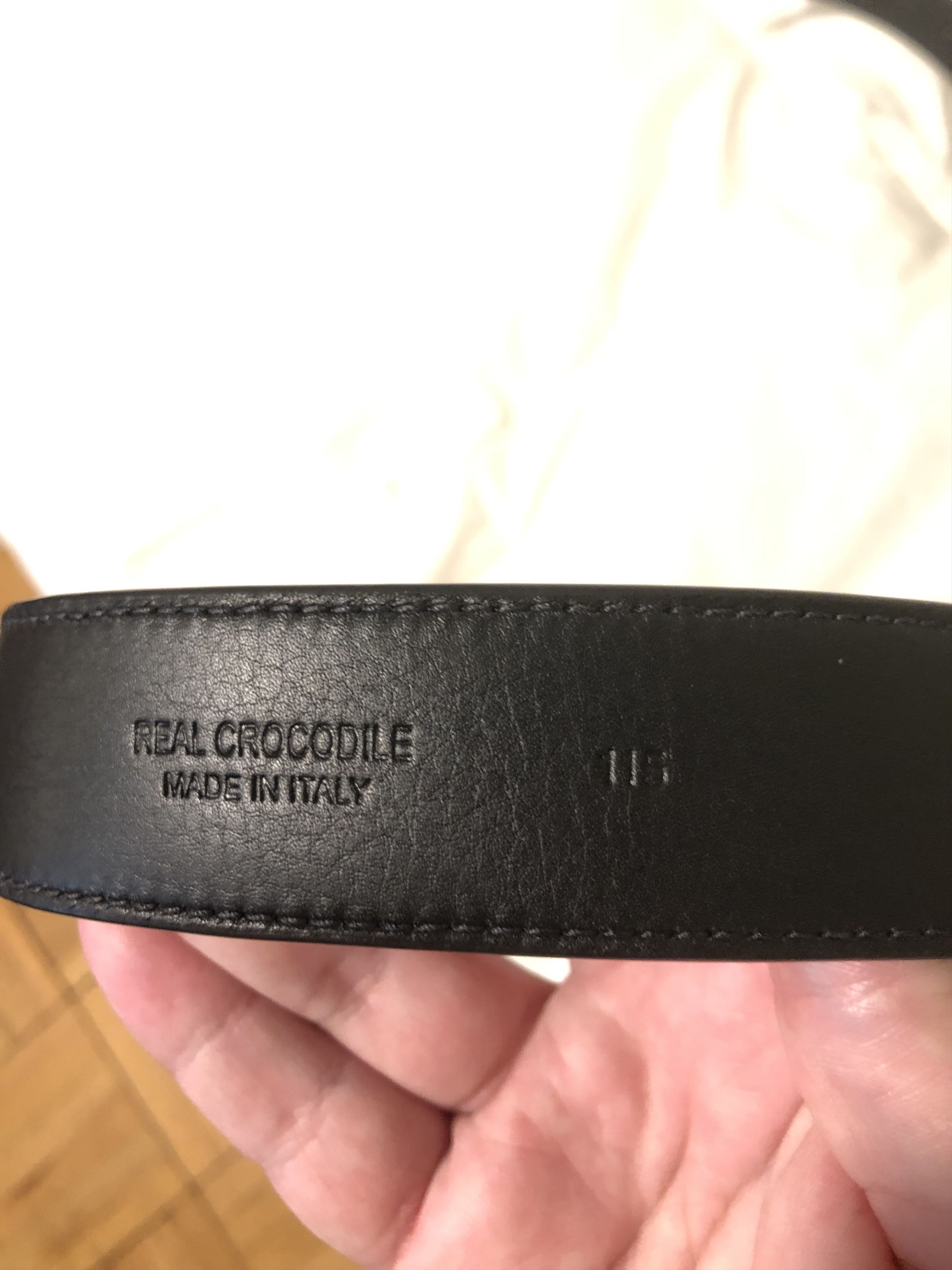Stefano Ricci Stefano Ricci Black Matted Crocodile Leather Belt Size ONE SIZE - 2 Thumbnail