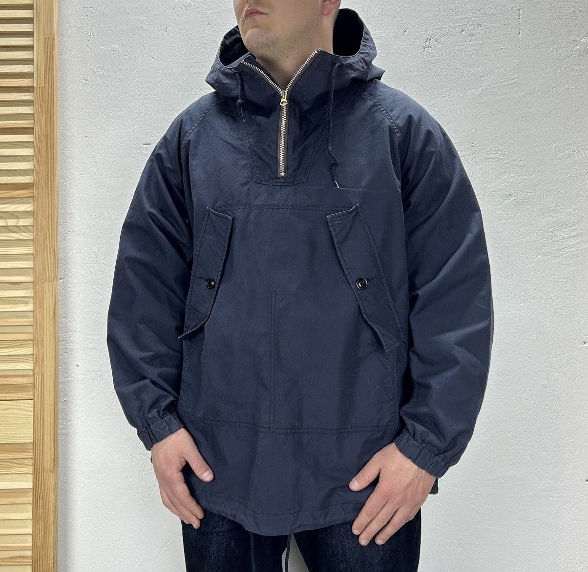 image of A Vontade Vintage Anorak Jacket Japan Size L in Navy, Men's