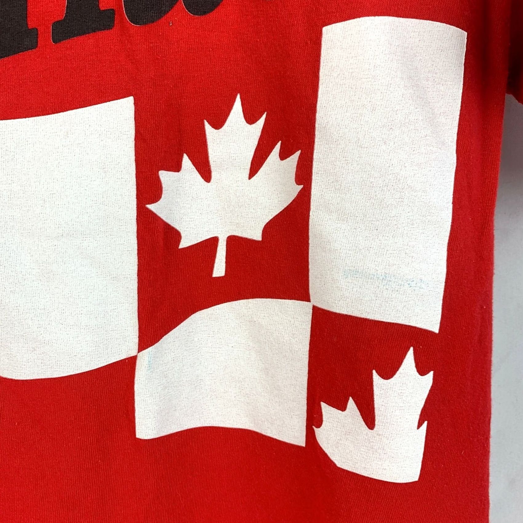 Vintage Alstyle Red White Black Canada Tee T-Shirt Small Mens Short Sleeve 100% Cotton Red Canada Tees Shirt Size US S / EU 44-46 / 1 - 2 Thumbnail