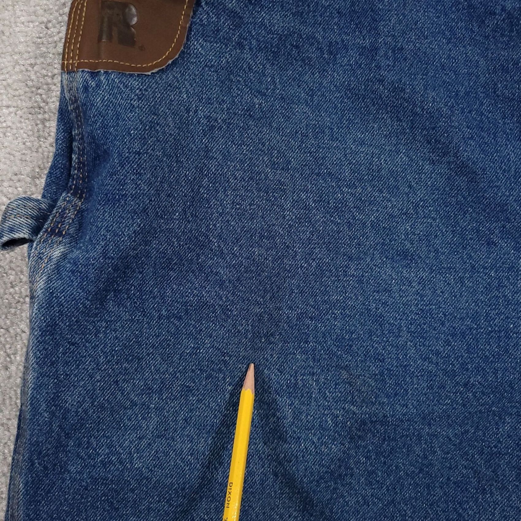 Wrangler VINTAGE Wrangler Riggs Workwear Carpenter Jean Shorts Mens 44 Grunge Denim Linen Blue 10 in Inseam Pants Mens Size US 44 / EU 60 - 7 Thumbnail