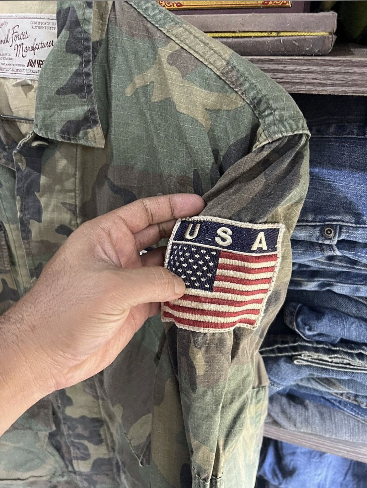 Avirex 🔥Rare Avirex US Navy Camo Army Jacket Size US M / EU 48-50 / 2 - 7 Thumbnail