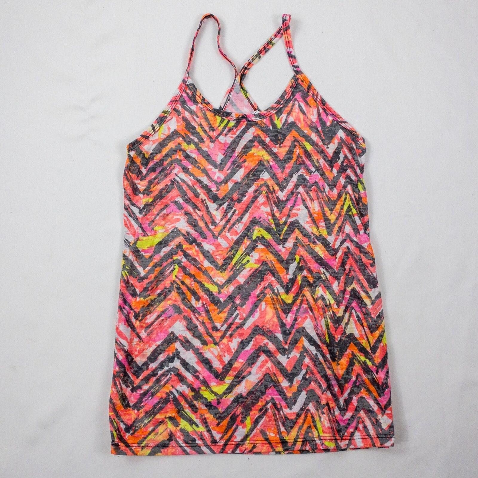 Other Delias Neon Pink Chevron Racerback Tank Top Womens Medium Size M / US 6-8 / IT 42-44 - 2 Thumbnail