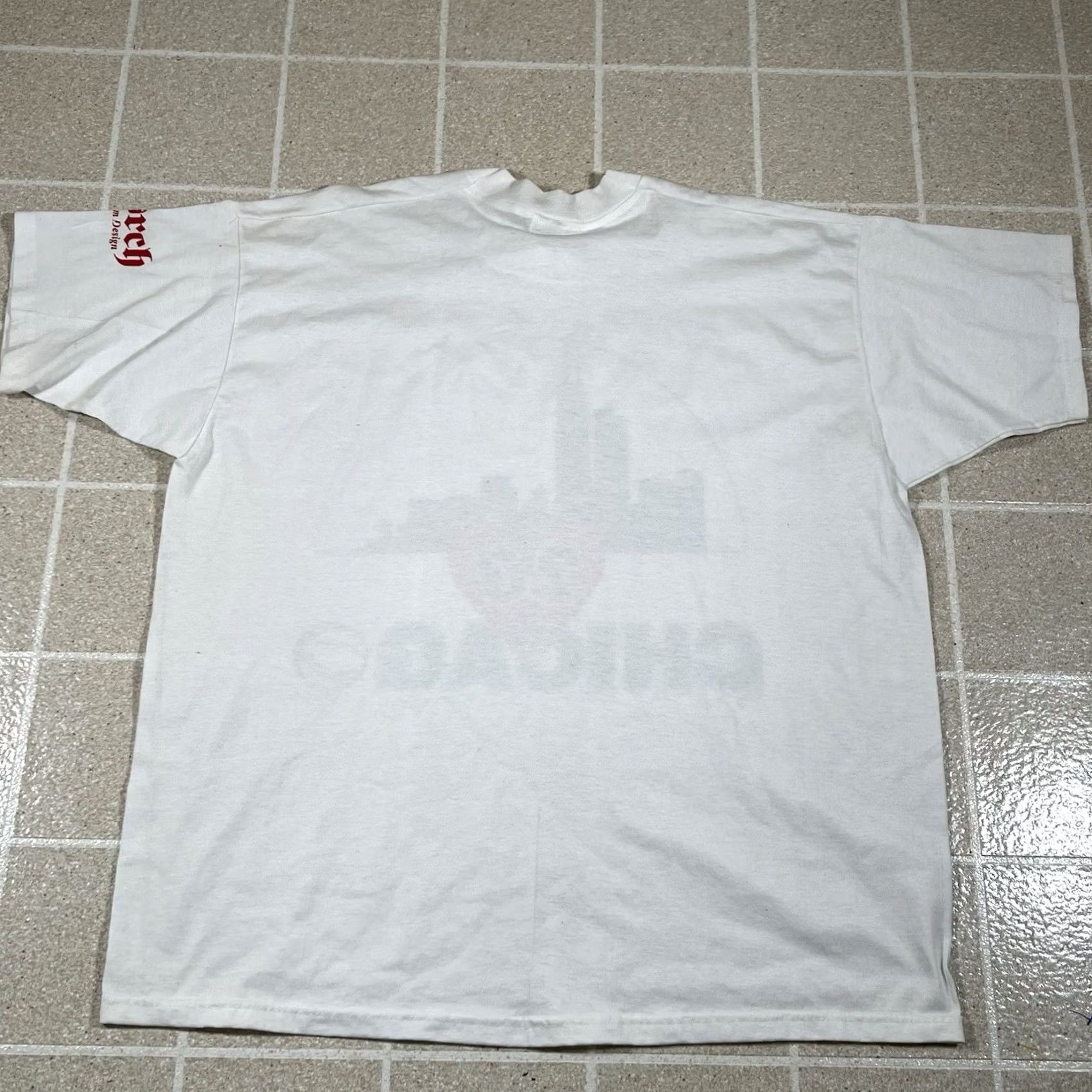 Vintage VINTAGE Chicago Windy City Tshirt 2XL White Mens T-Shirt City 90s? Size US XXL / EU 58 / 5 - 4 Thumbnail