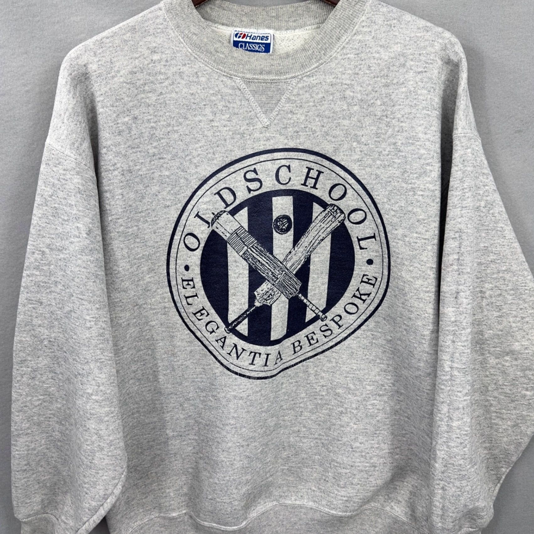 Hanes VINTAGE Hanes Classics Sweatshirt Old School Mens XL Gray 90s USA Made Size US XL / EU 56 / 4 - 2 Thumbnail