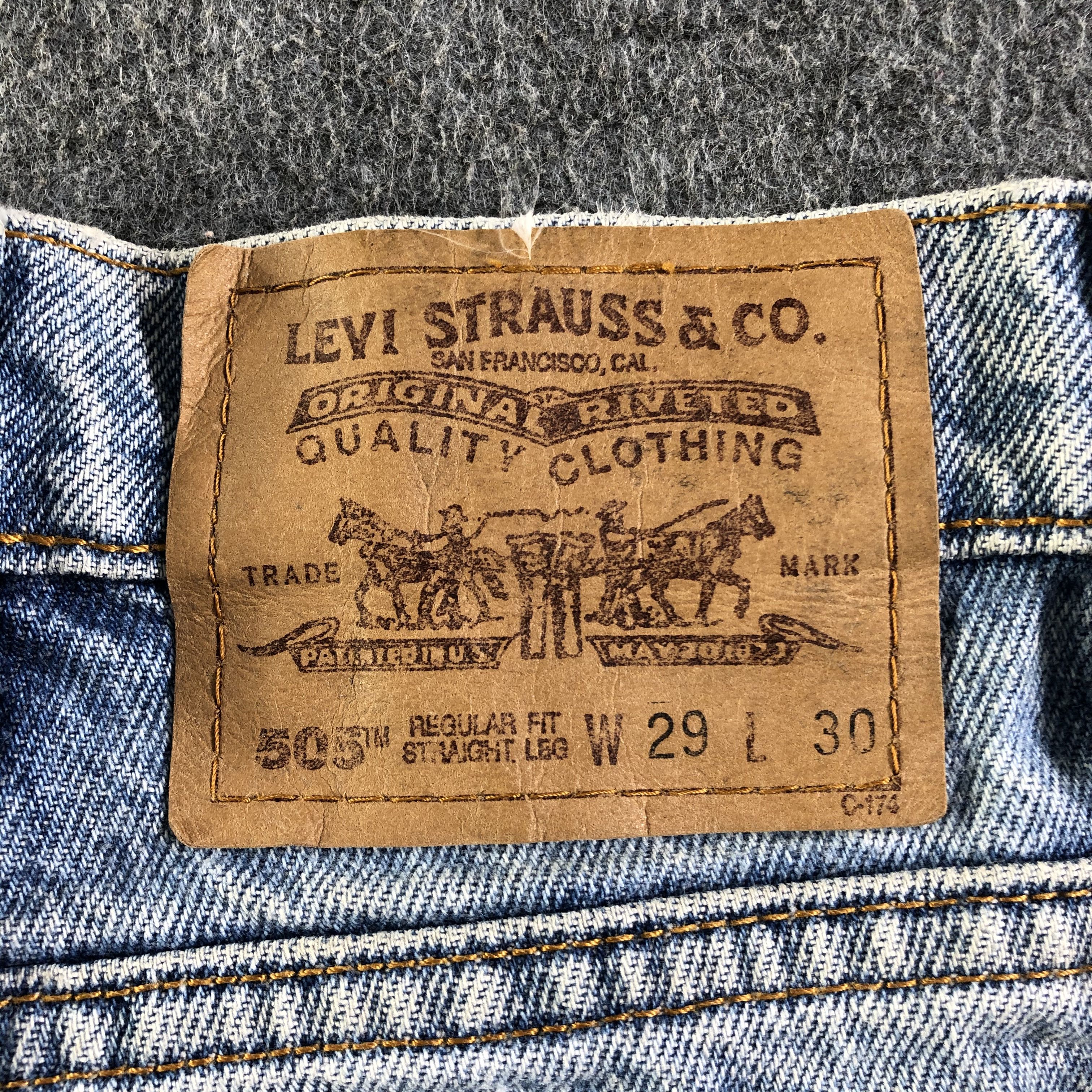 Levi's Vintage Light Wash Levis 505 Jeans-J4533 Size US 29 - 5 Thumbnail